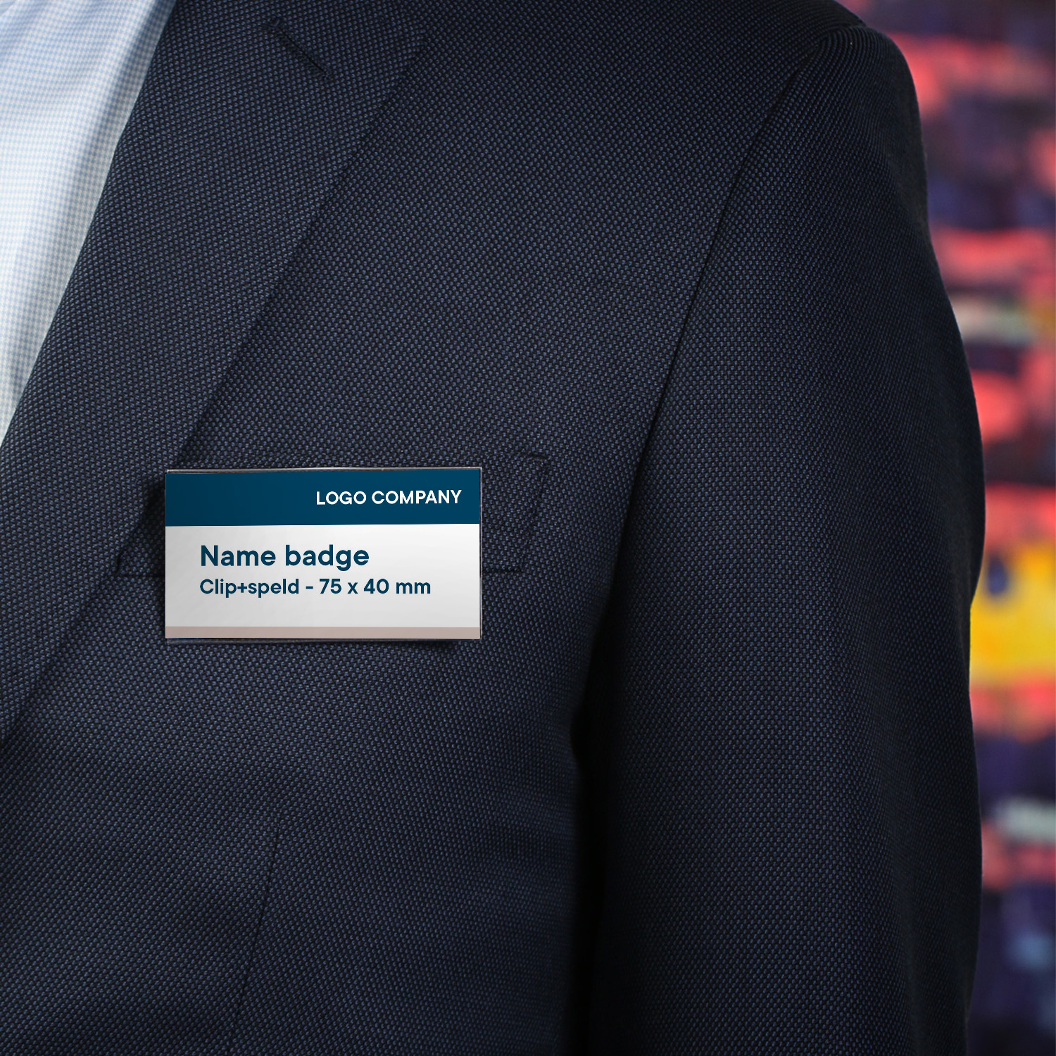 Europel Namenschild mit Kombiklemme 75 x 40 mm/24 Stück