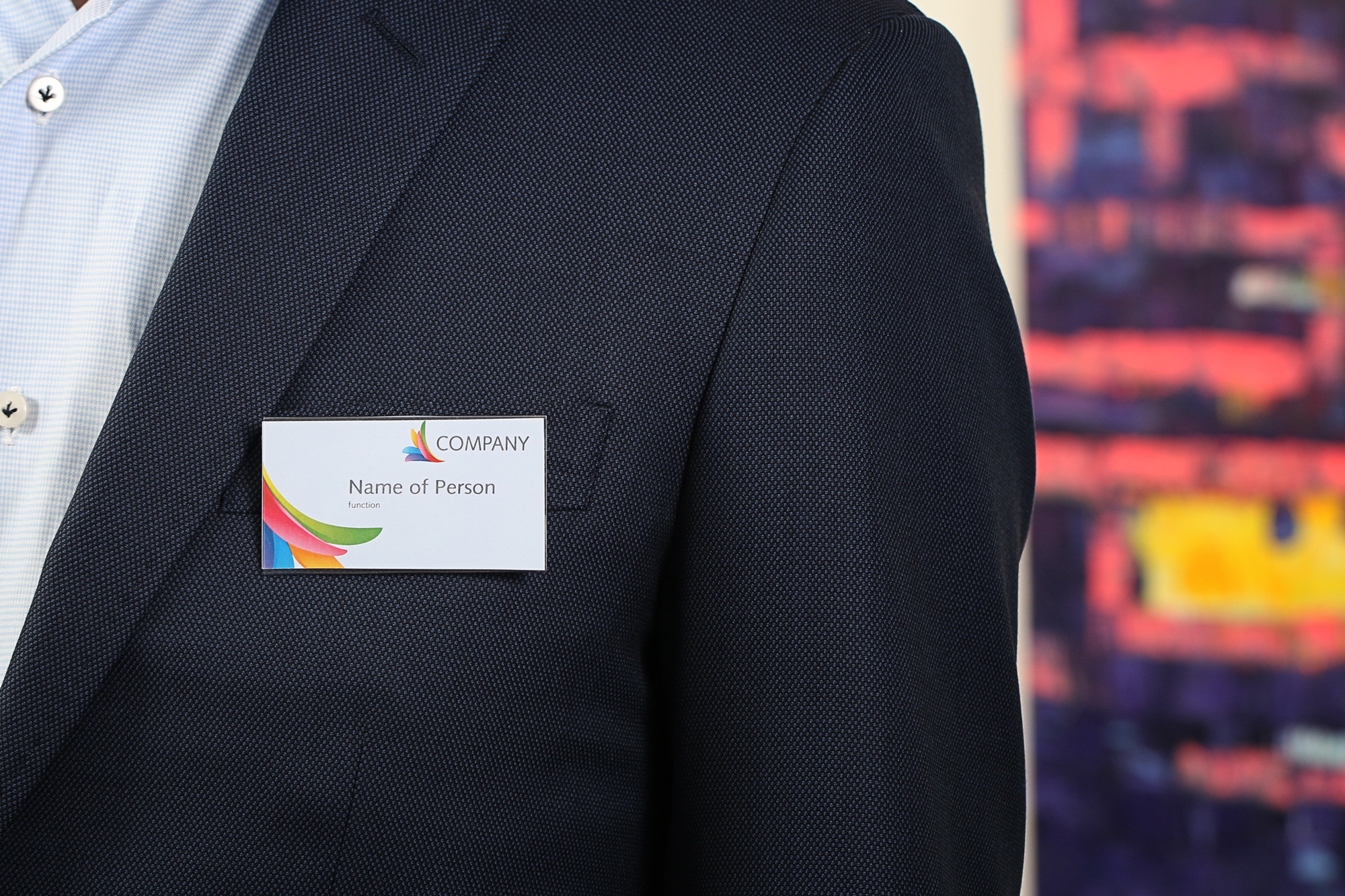 Europel Namenschild mit Kombiklemme 75 x 40 mm/24 Stück