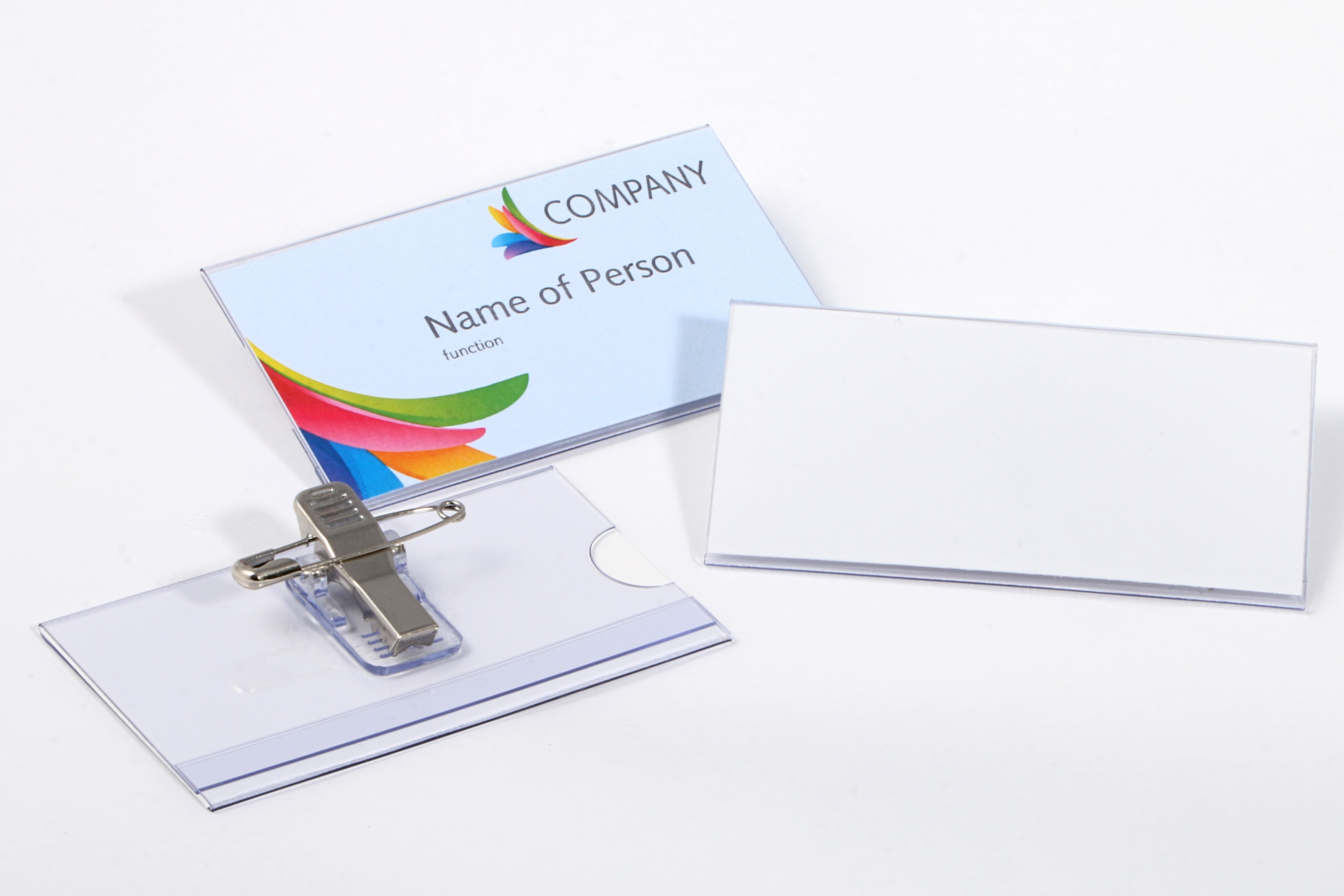 Europel Namenschild mit Kombiklemme 75 x 40 mm/24 Stück