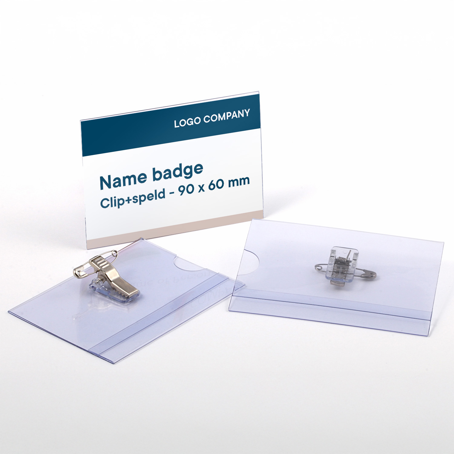 Europel Namenschild mit Kombiklemme 95 x 60 mm/24 Stück