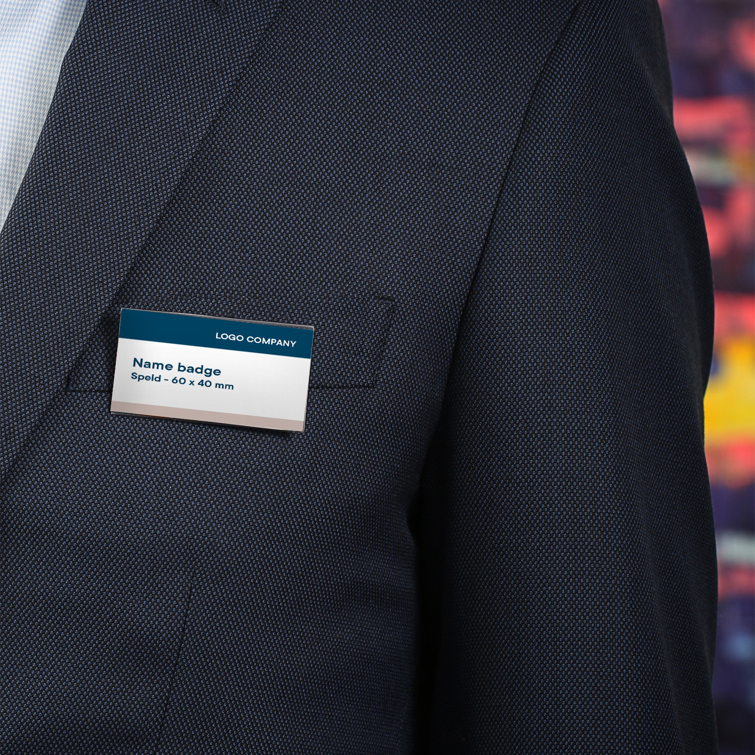 Europel Namenschild mit Nadel Befestigung 60 x 40mm/24 Stück