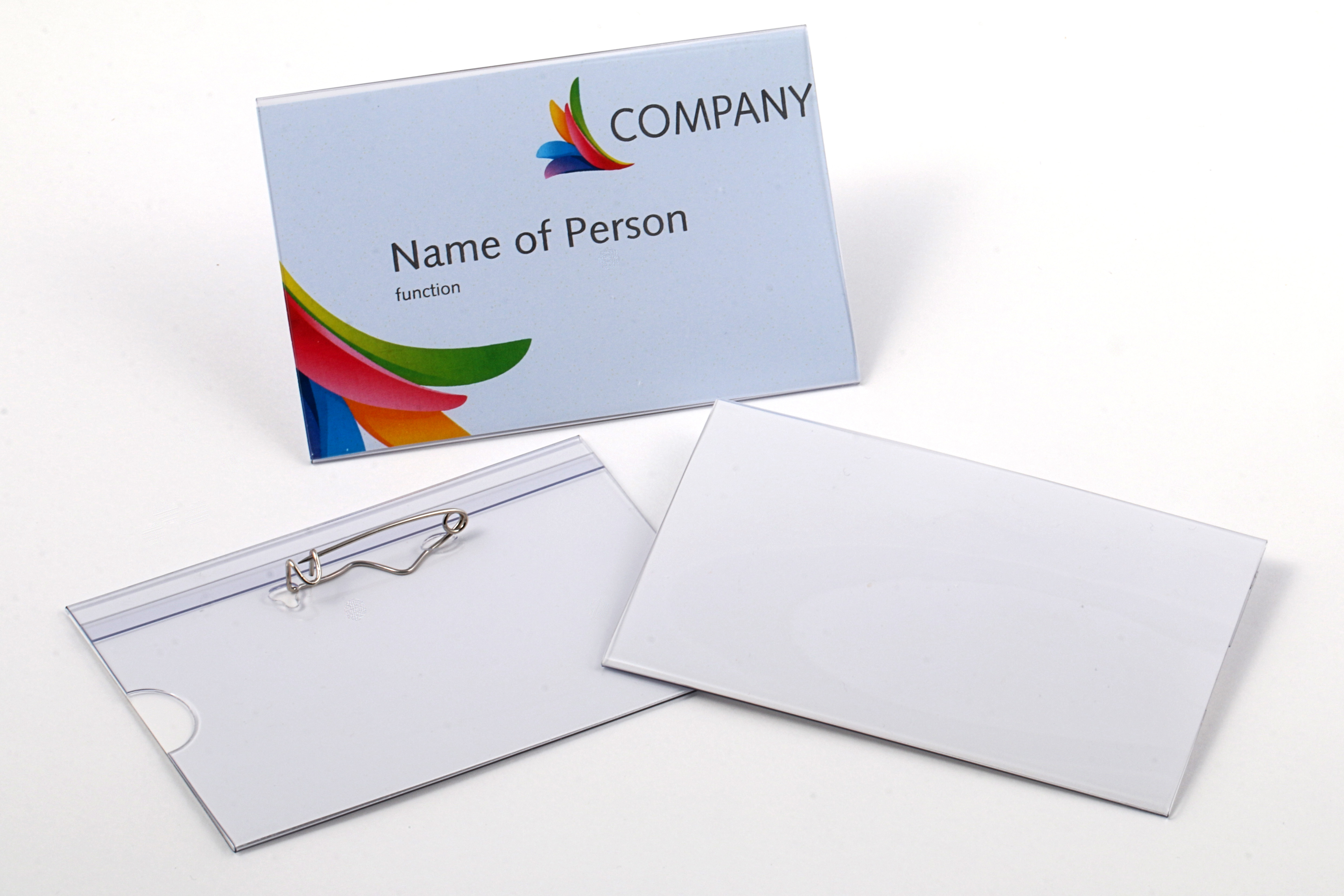 Europel Namenschild mit Nadel Befestigung 90 x 60 mm 24 Stück