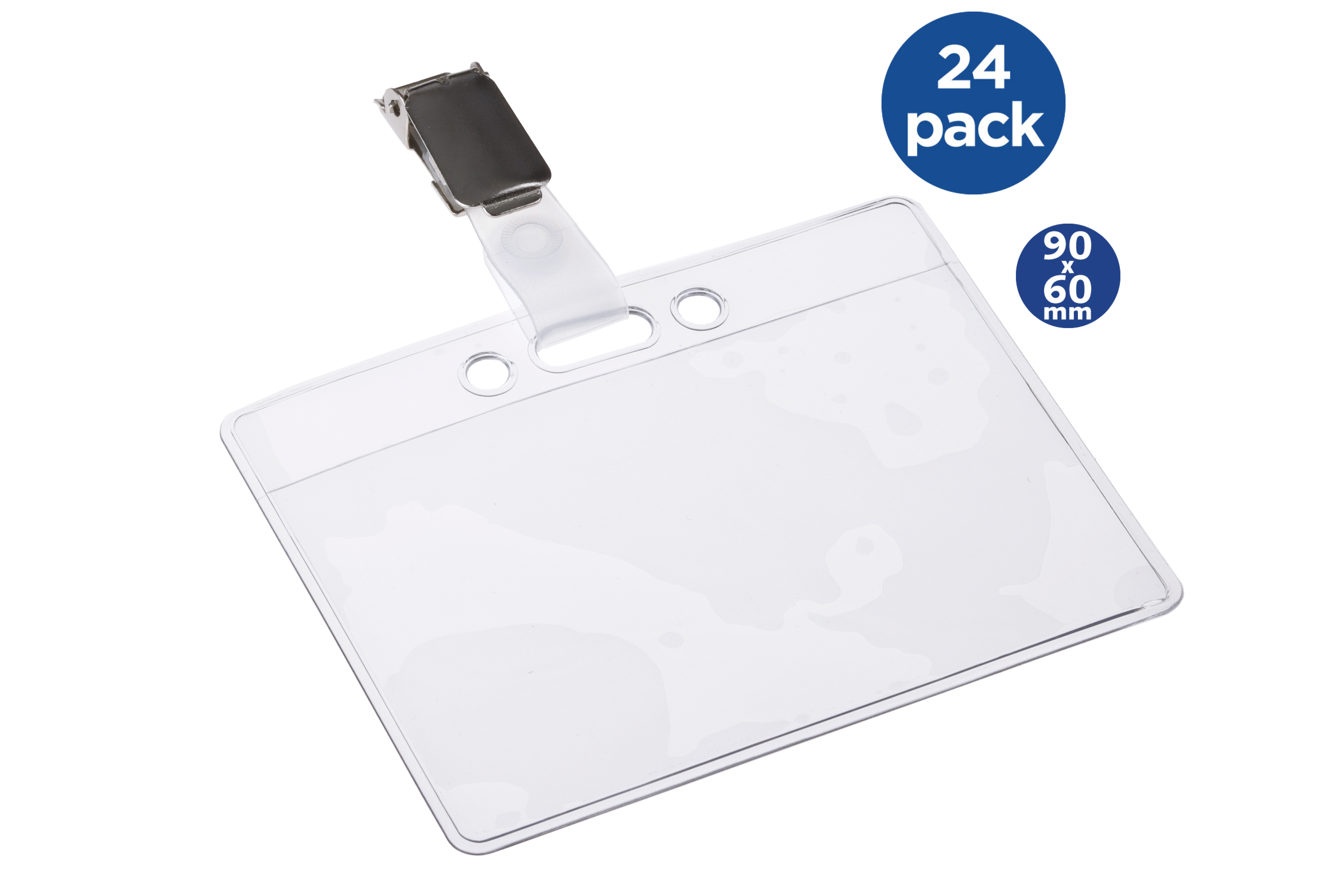 Europel Namensschilder mit Hosenträger Clip 90 x 60mm/24 Stück