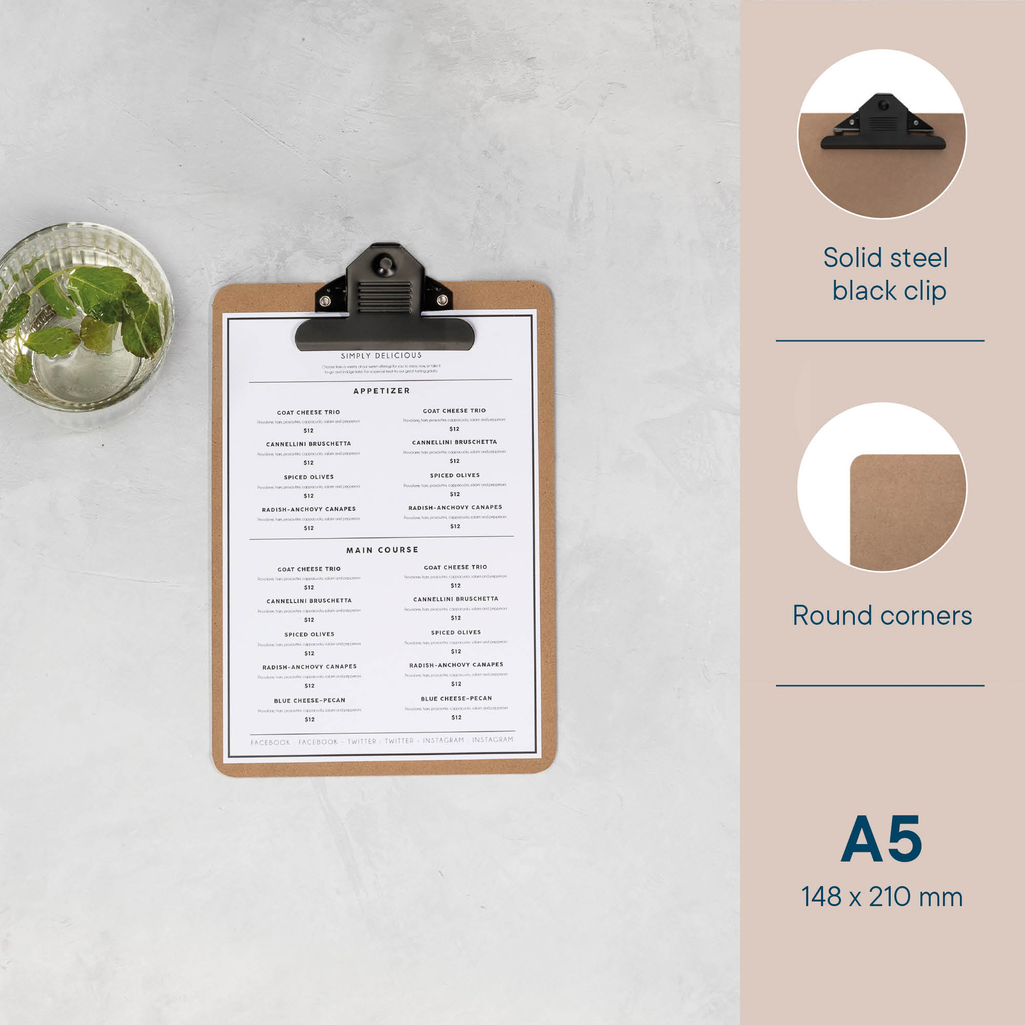 Europel Klemmbrett DIN A5 Holz