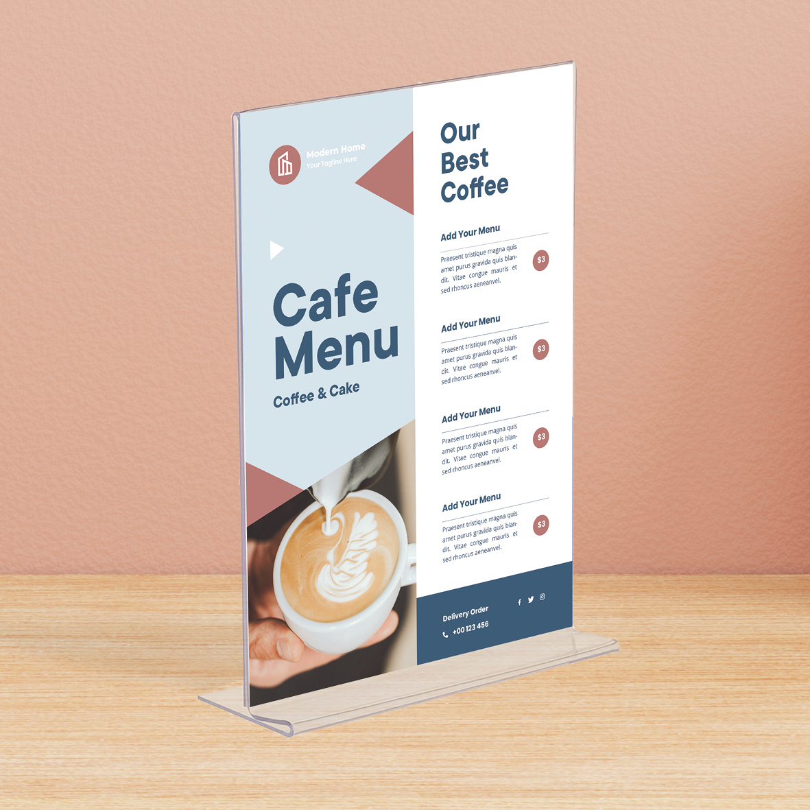 Europel Tischaufsteller T-Ständer DIN A6 Hochformat Acryl