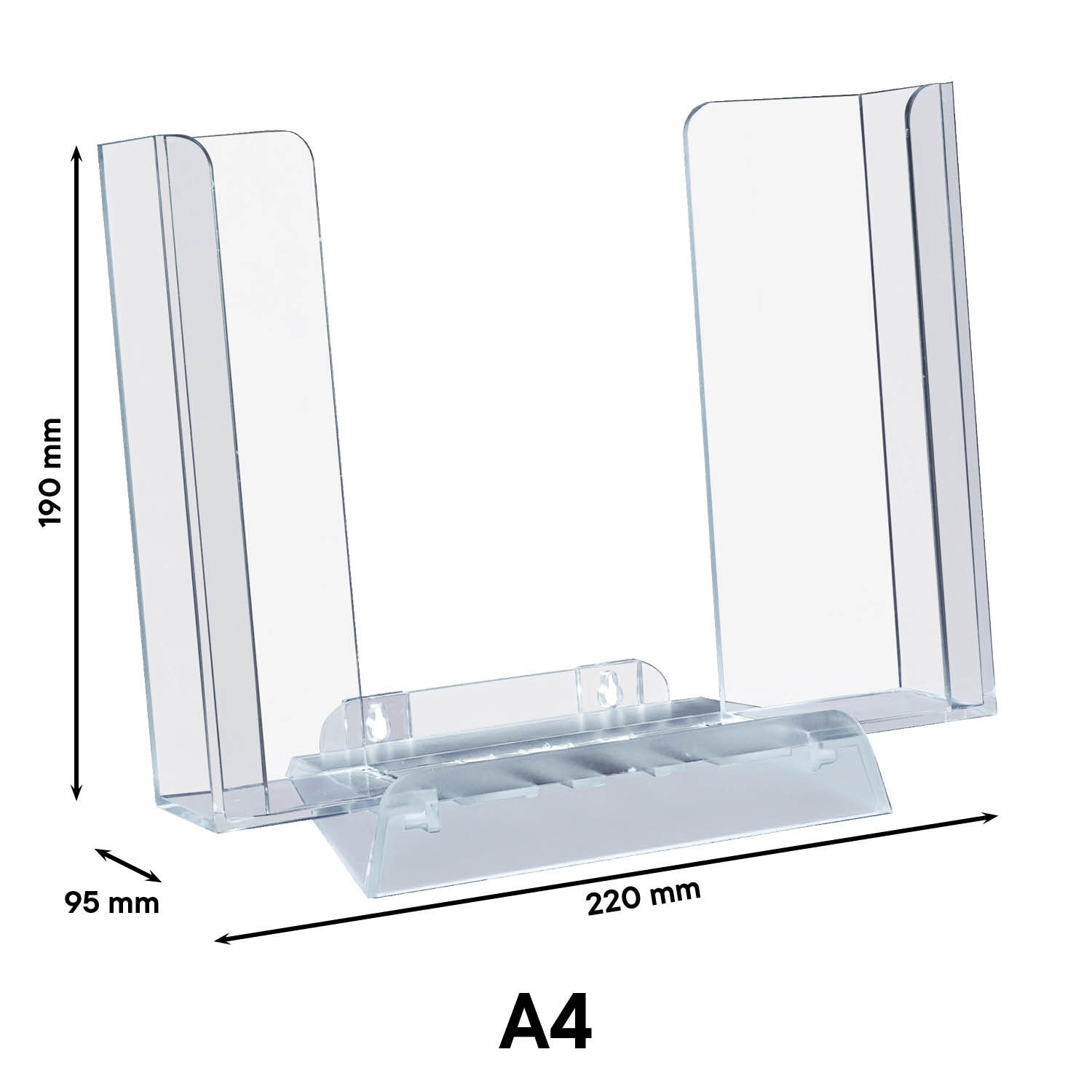 Europel Prospekthalter Verstellbar A4, A5, 1/3 A4