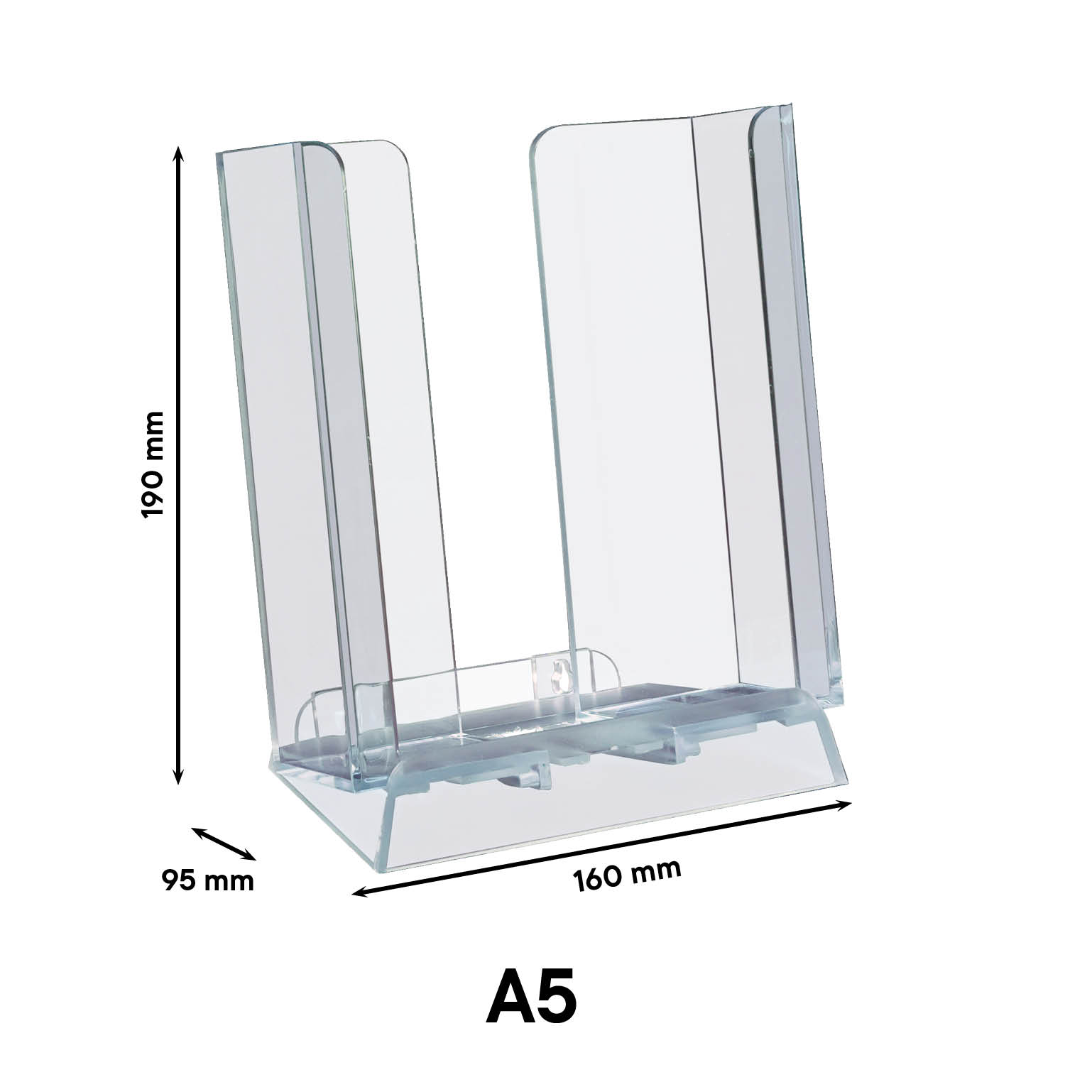 Europel Prospekthalter Verstellbar A4, A5, 1/3 A4