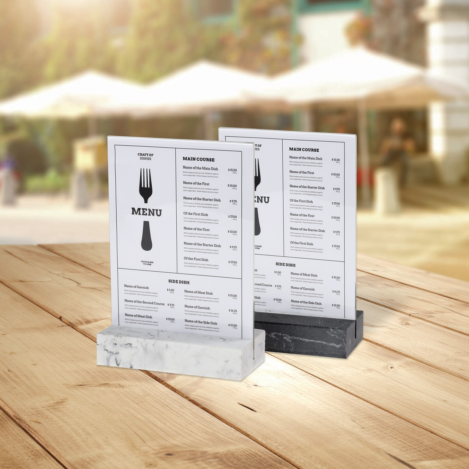 Europel Tischaufsteller DIN A5 Hochformat Polystone Anthrazit