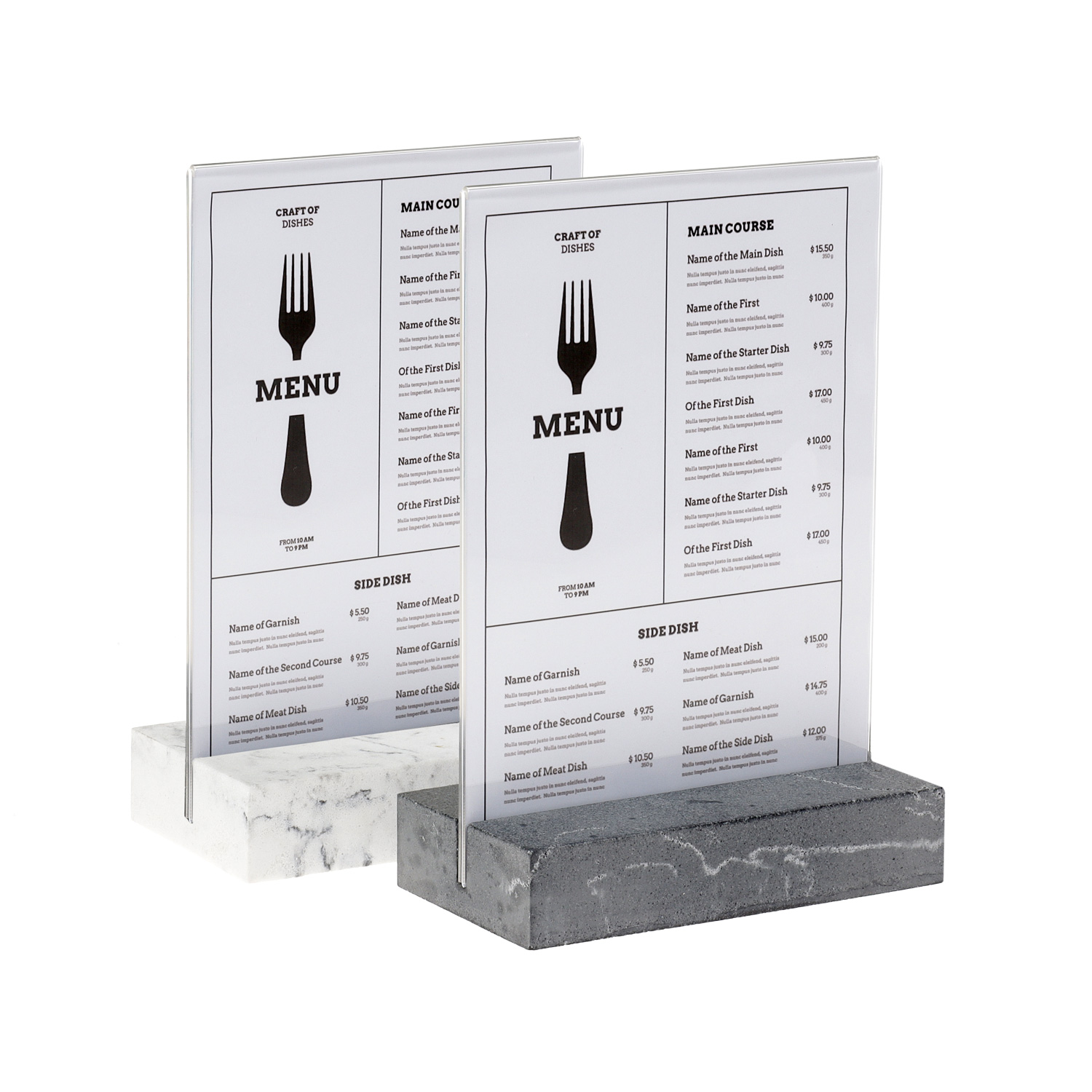 Europel Tischaufsteller DIN A5 Hochformat Polystone Anthrazit