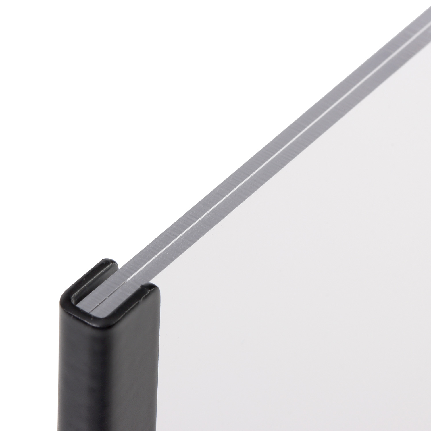 Europel Kartenhalter schwarzem Metall mit Acrylschild A5
