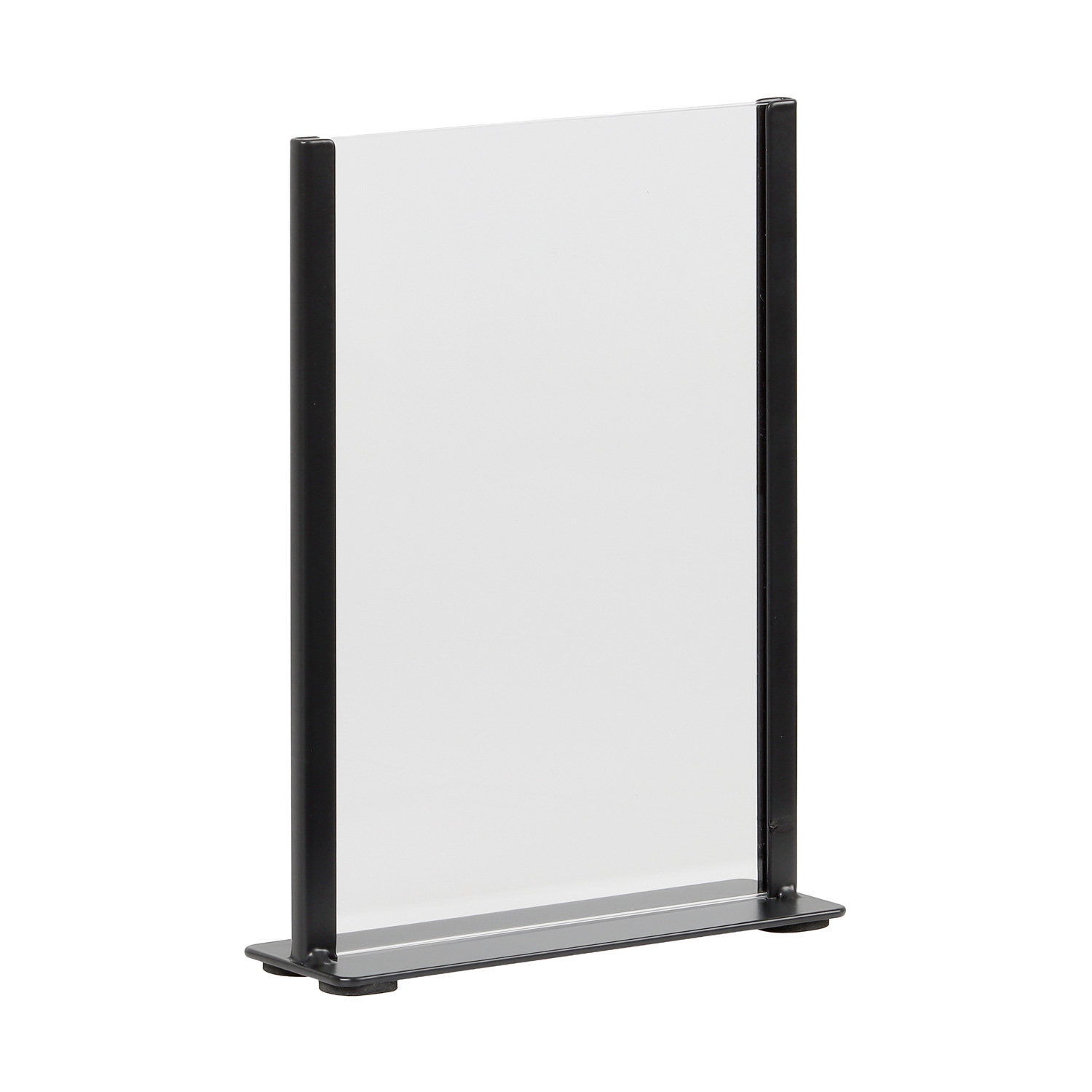 Europel Kartenhalter schwarzem Metall mit Acrylschild A5