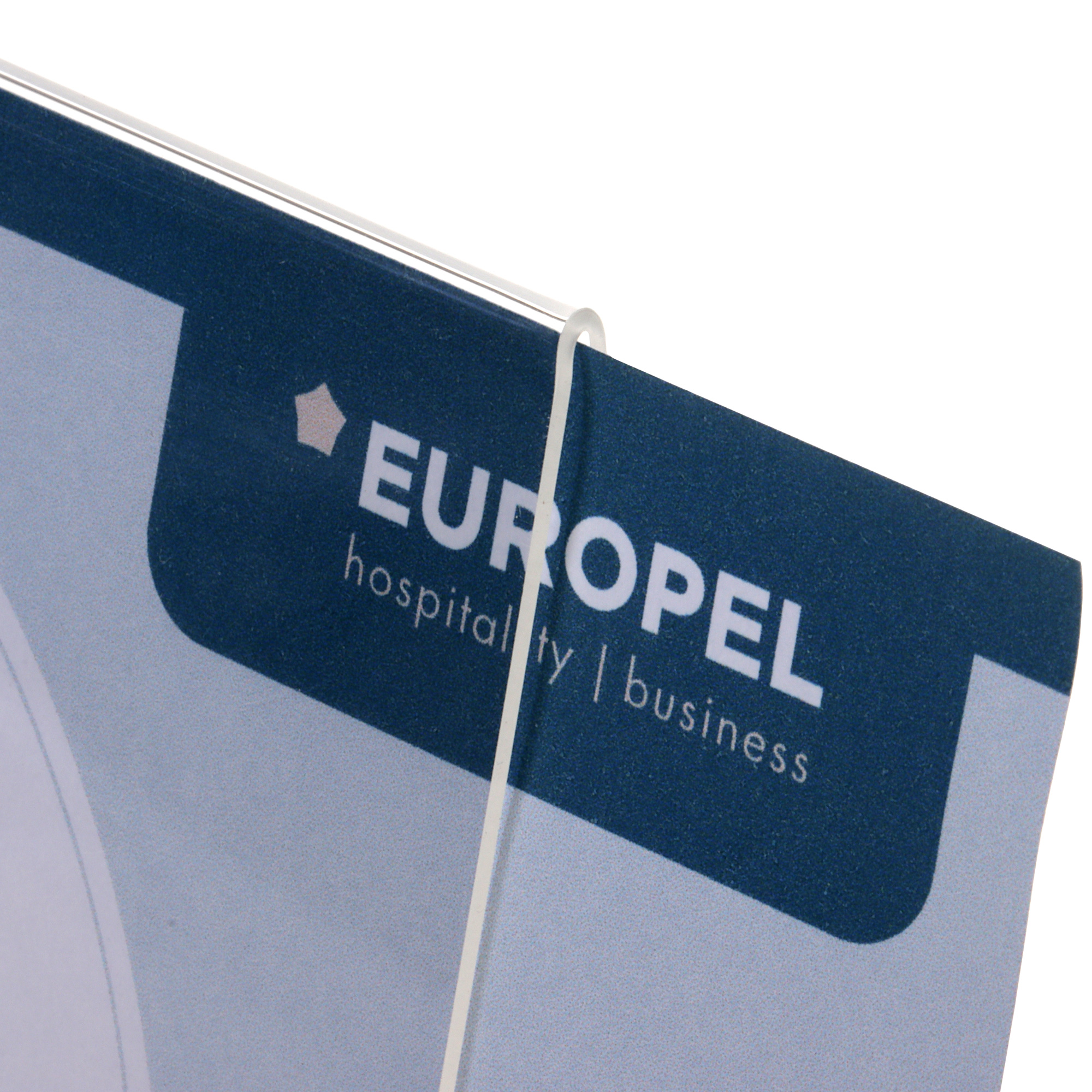 Europel Kartenhalter Budget L-Ständer A5 1,5 mm Querformat Acryl – 5er-Set