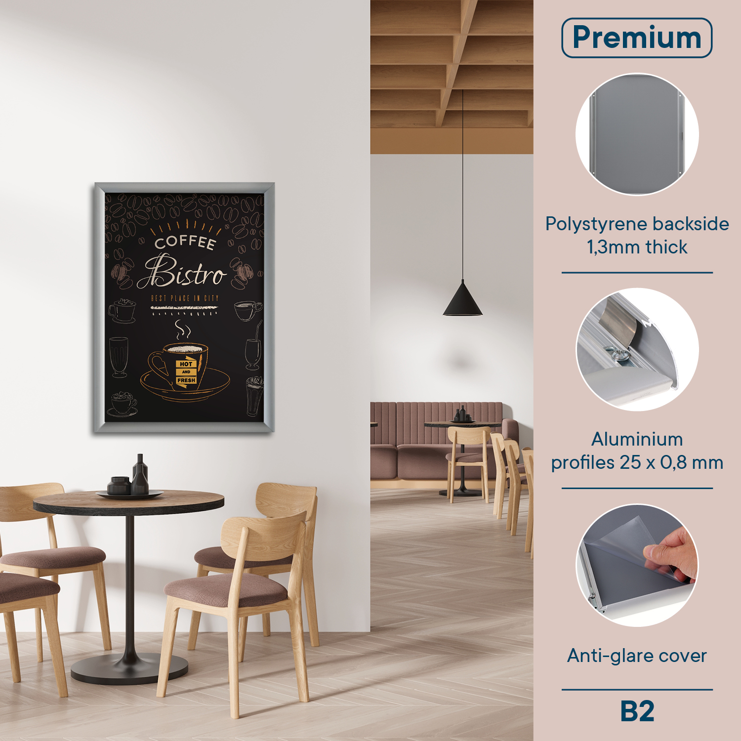 Europel Klapprahmen Premium DIN B2 25 mm