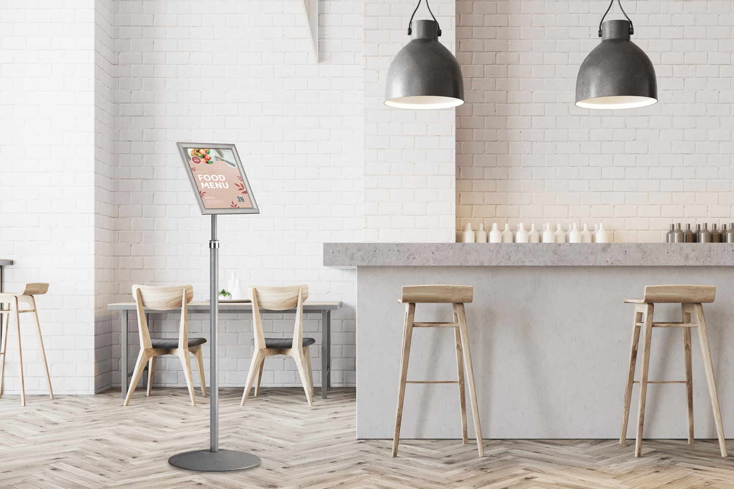 Europel Infoständer Telekopisch mit Klapprahmen DIN A4 25 mm