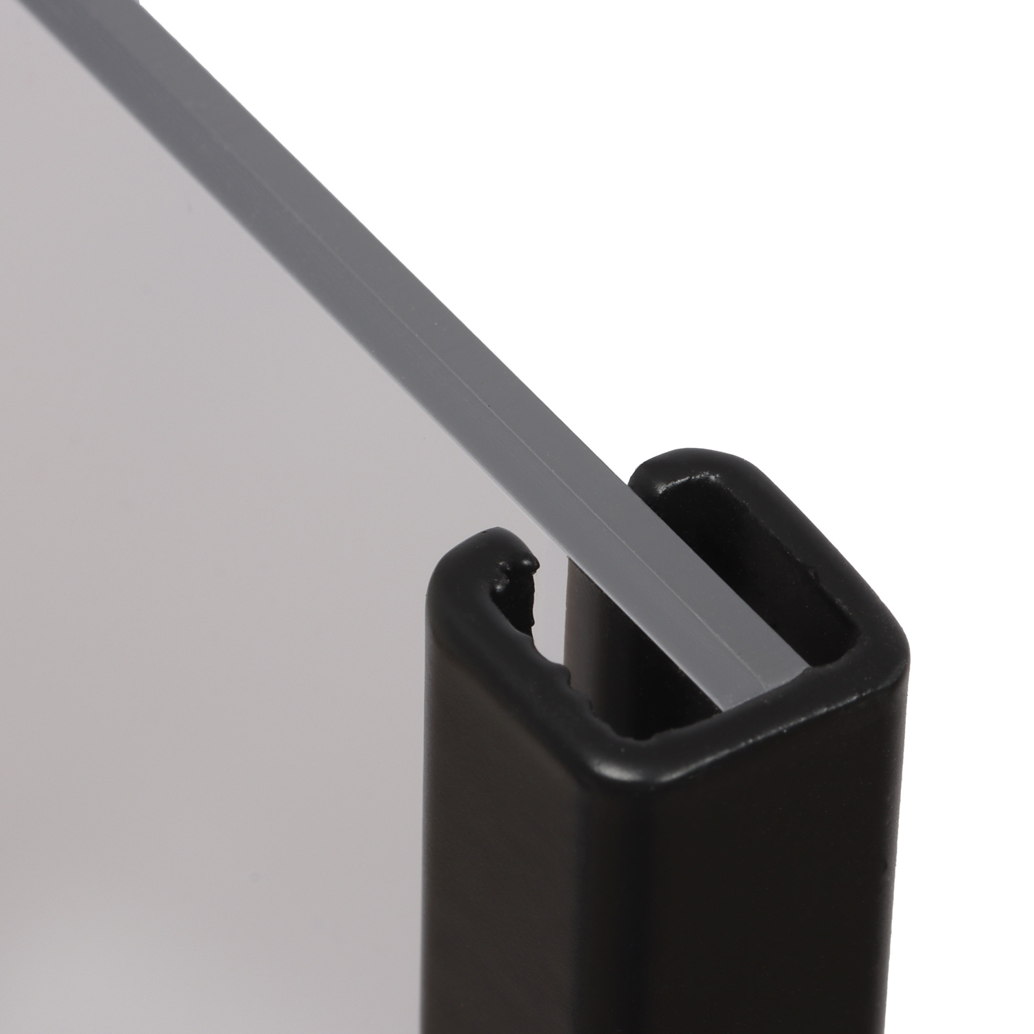 Europel Infoständer aus schwarzem Metall mit Acrylschild A4
