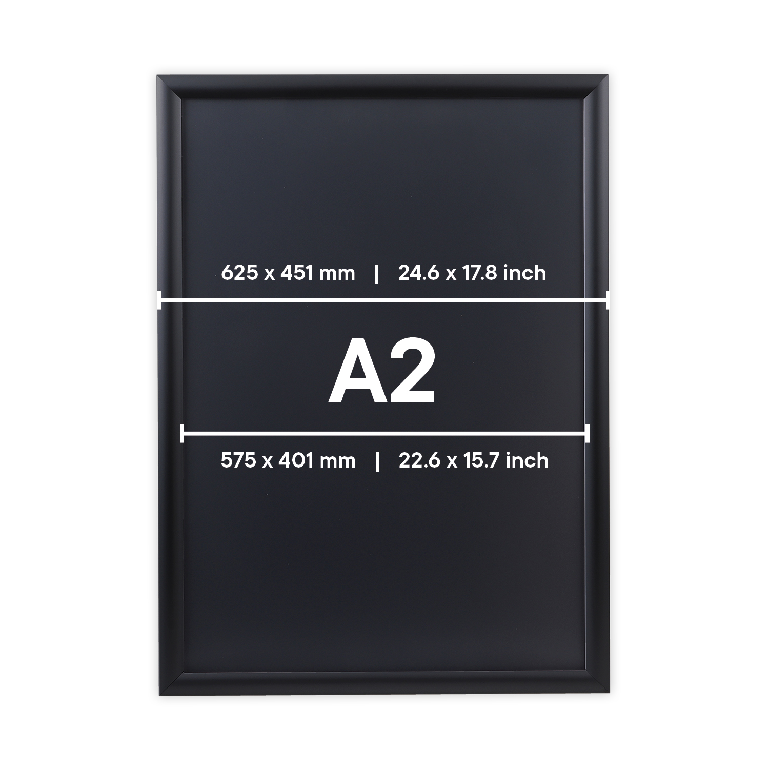 Europel Klapprahmen Economy DIN A2 25 mm Schwarz
