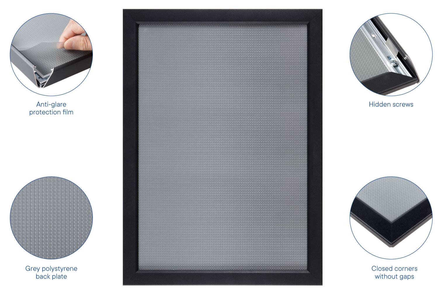 Europel Klapprahmen Premium+ DIN A3 25 mm Matt Schwarz