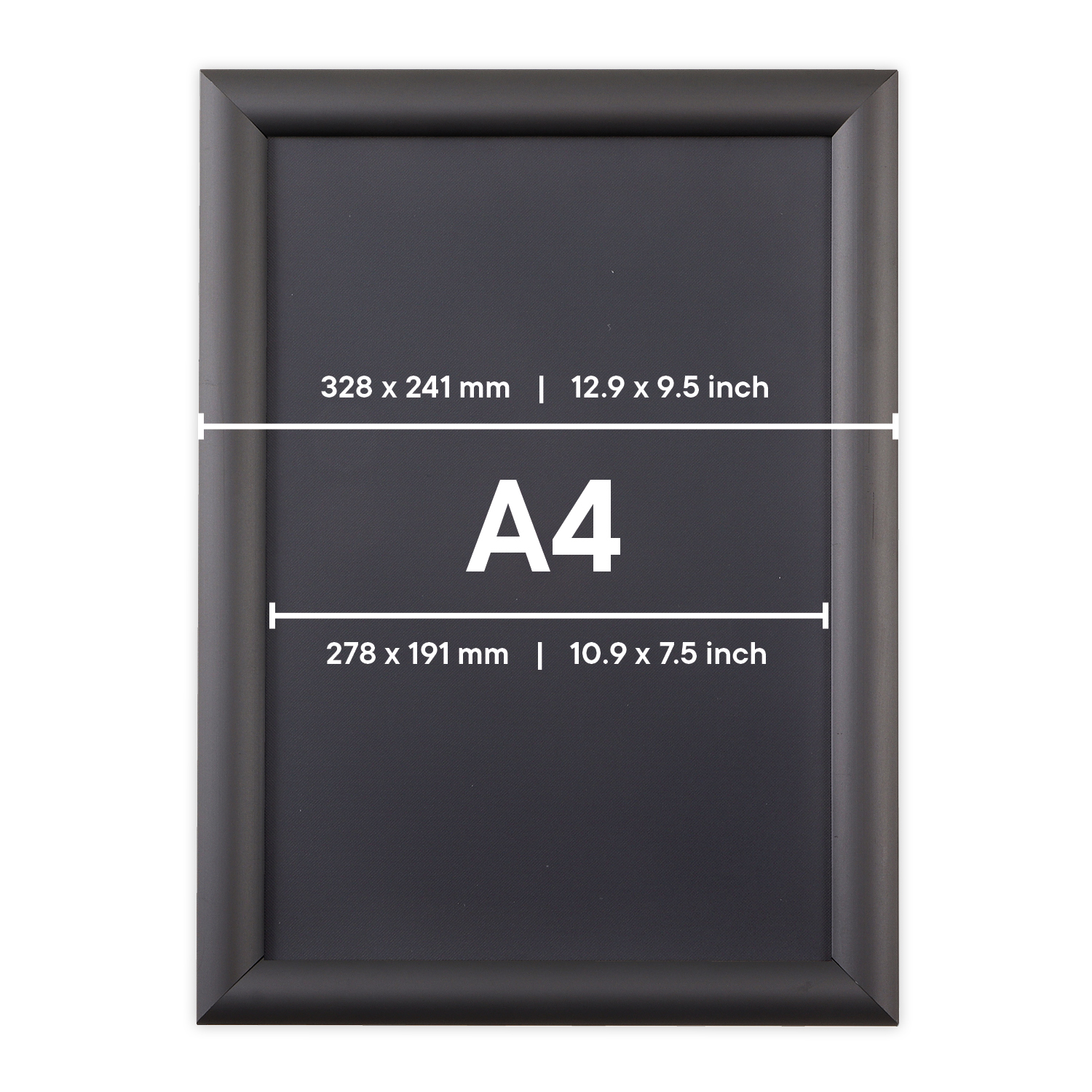 Europel Klapprahmen Economy DIN A4 25 mm Schwarz