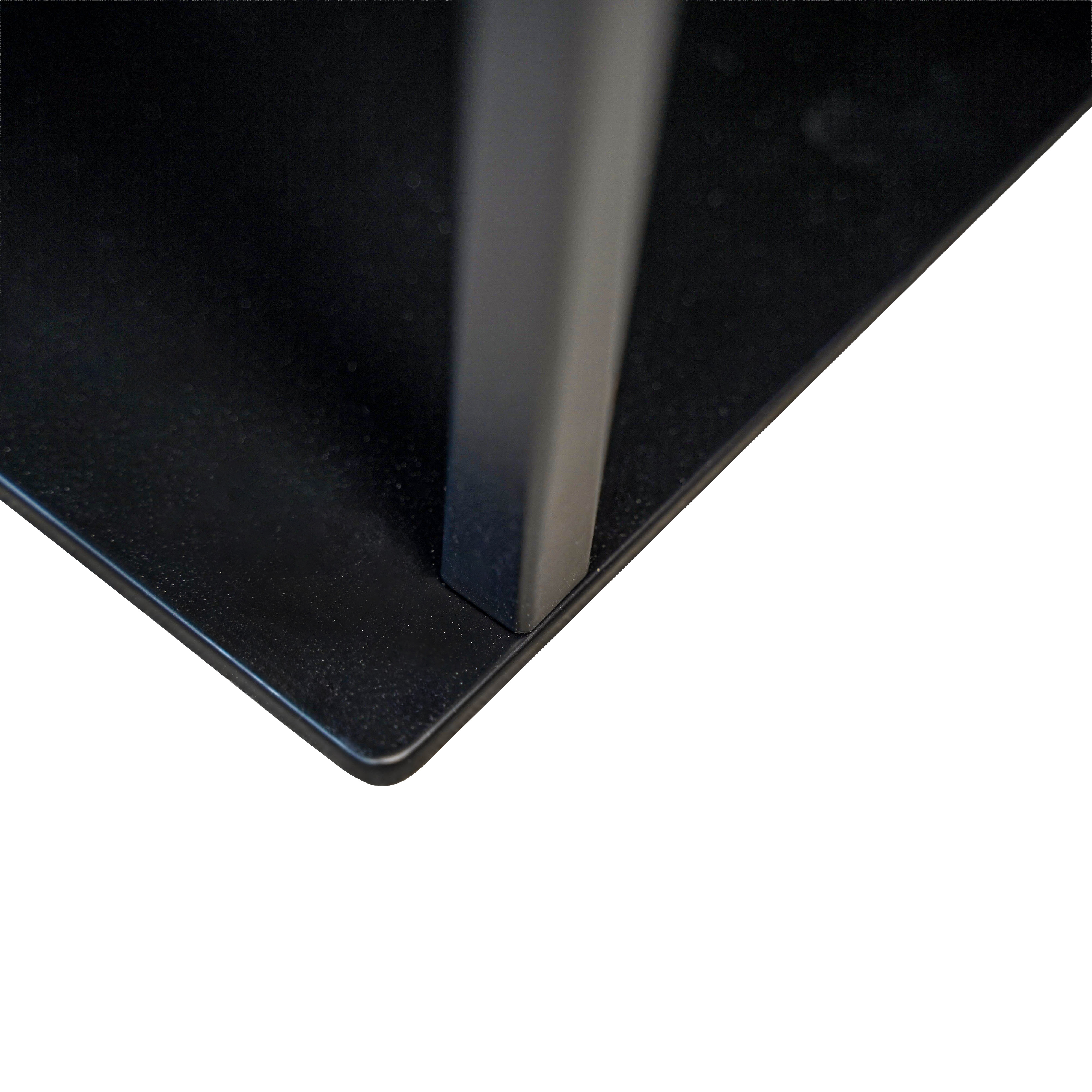 Europel Infoständer Schräg - Metall mit Acrylplatte - A4 - Schwarz