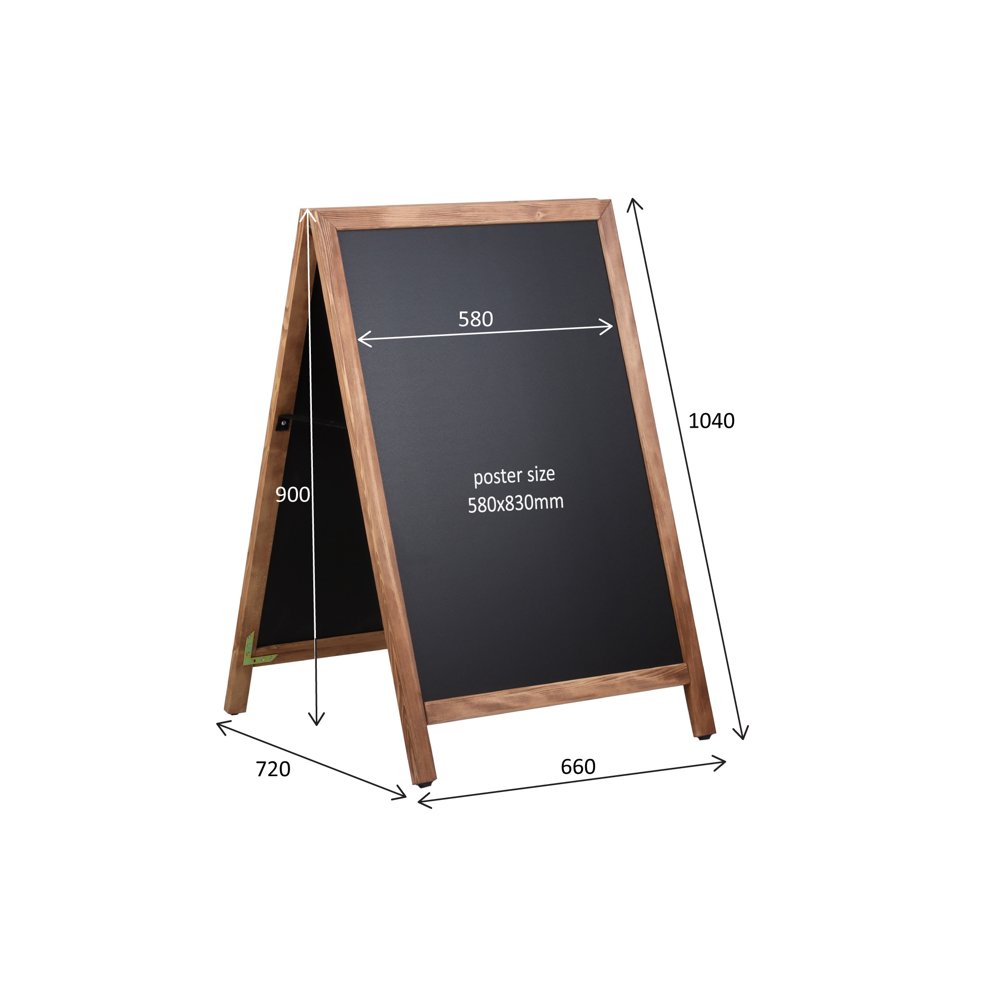 Europel Kreidetafel Kundenstopper 660 x 1040 mm DELUX Naturholz
