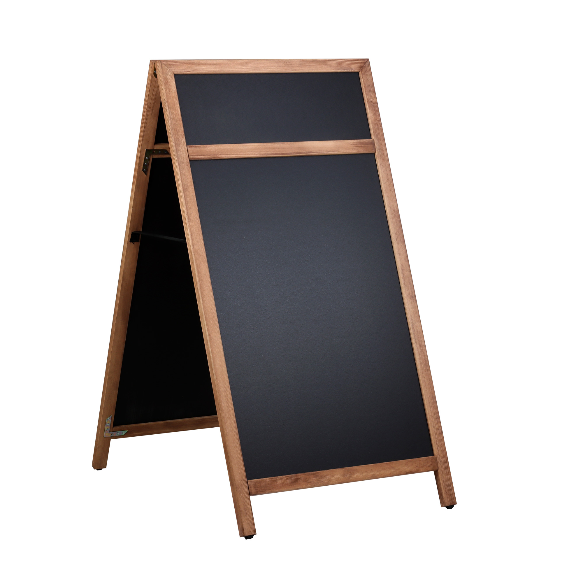 Europel Kreidetafel Kundenstopper mit Logoplatte 660 x 1280 mm DELUX Naturholz