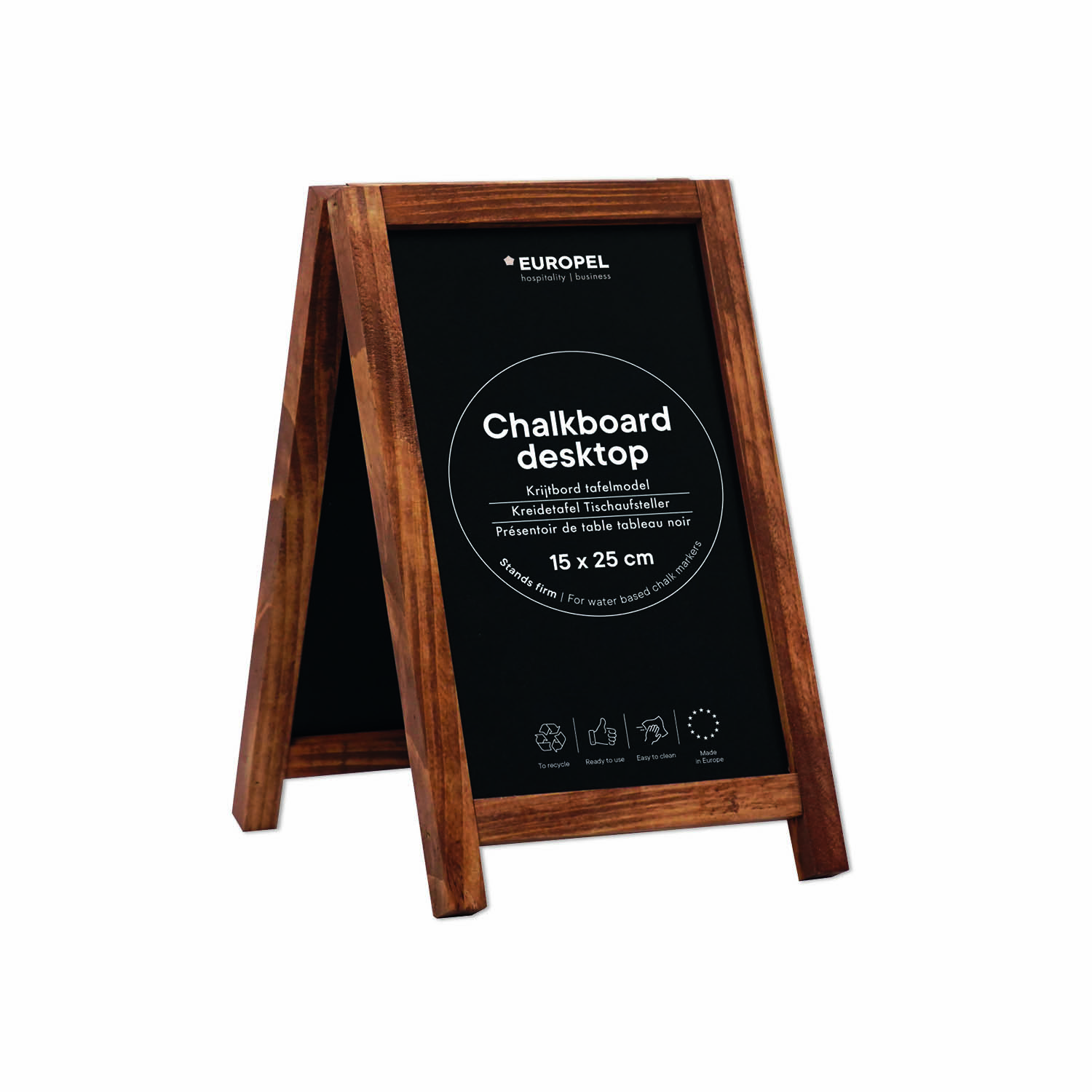 Europel Kreidetafel Tischaufsteller Mini Naturholz