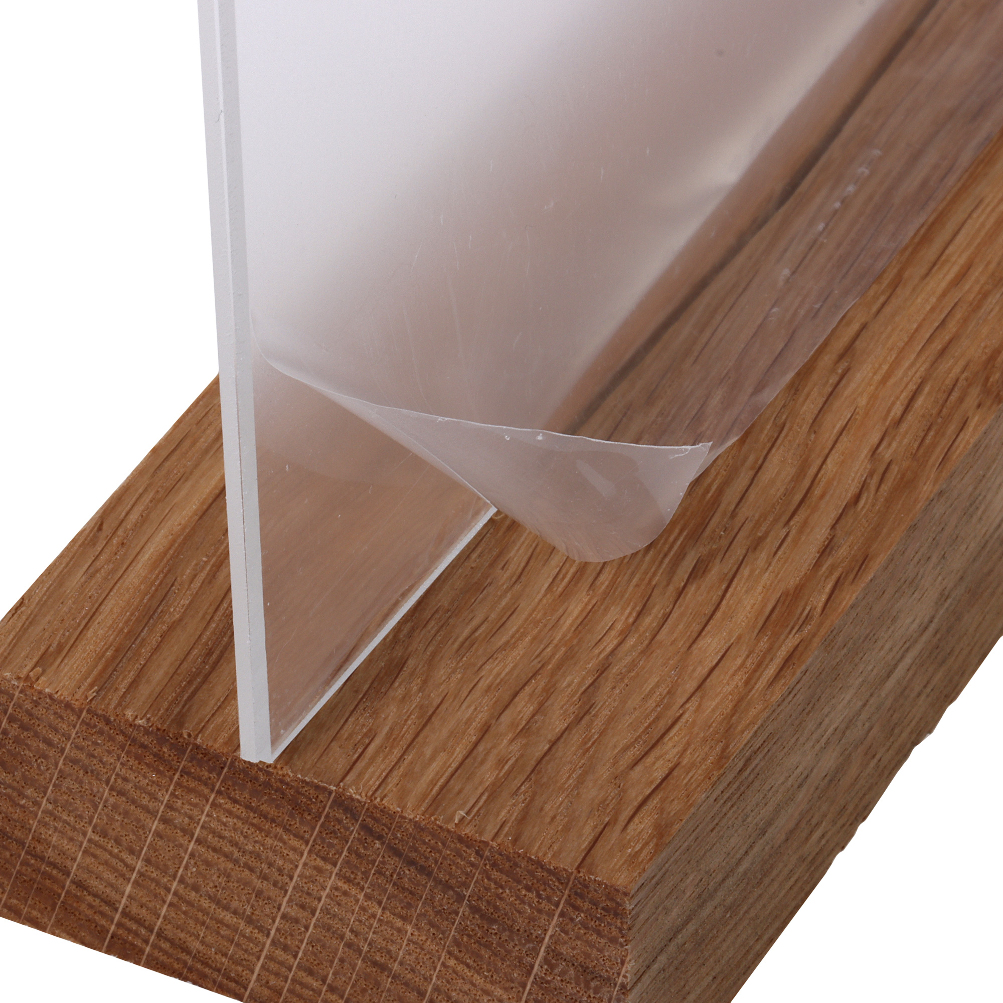 Europel Kartenhalter Acryl mit Holzfuß A4 Hochformat – Premium Displayhalter