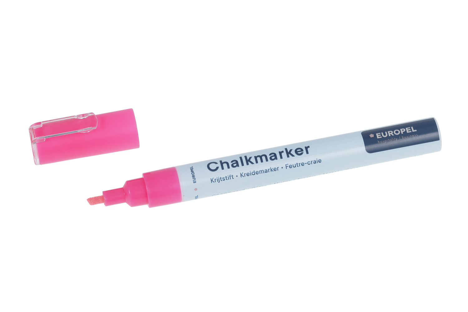 Europel Kreidemarker 1-3 mm Weiß PVC Etui 8 Stück