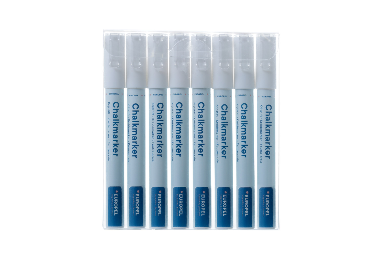 Europel Kreidemarker 1-3 mm Weiß PVC Etui 8 Stück