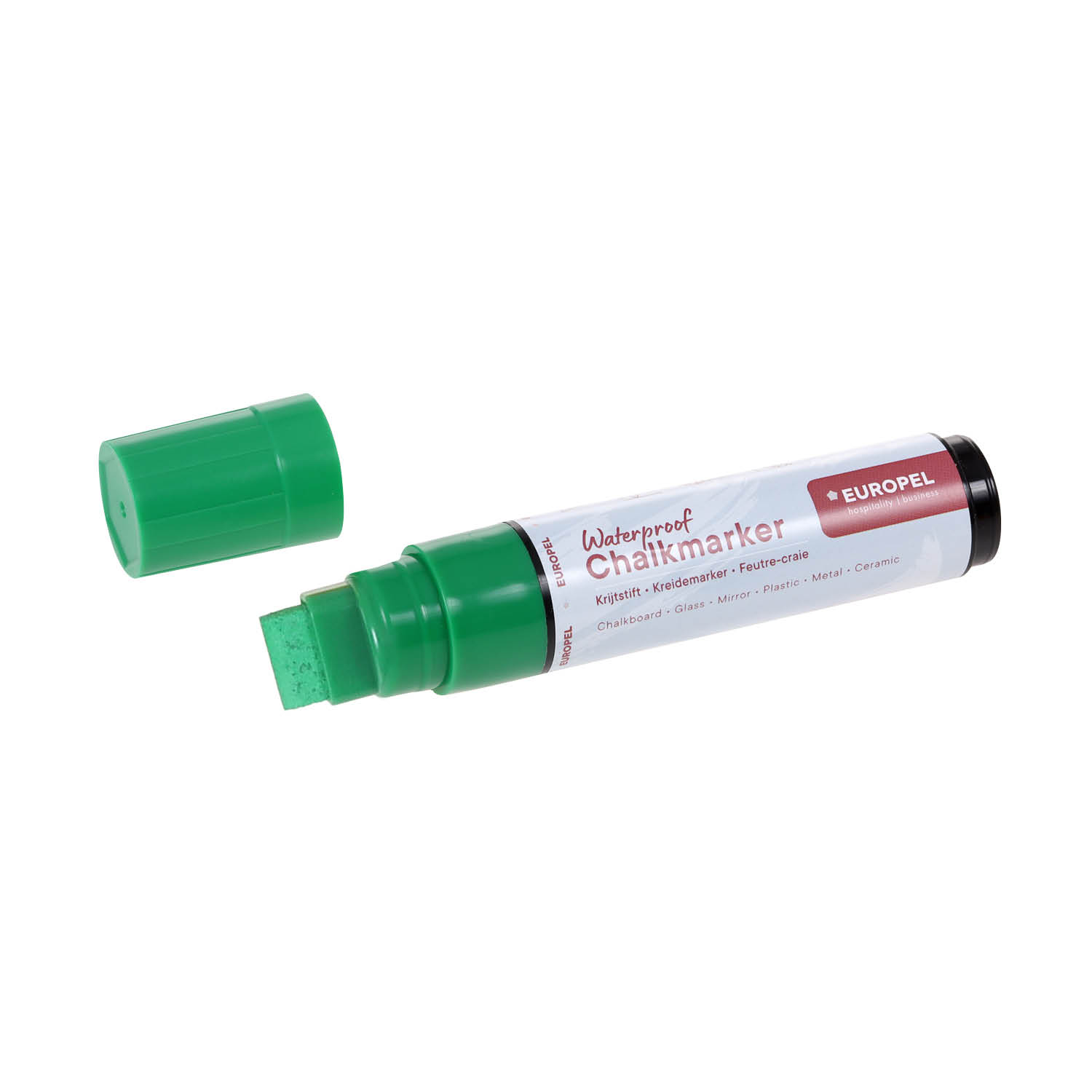 Europel Kreidemarker Wasserfest 15 mm gemischte Farben PVC Etui 8 Stück