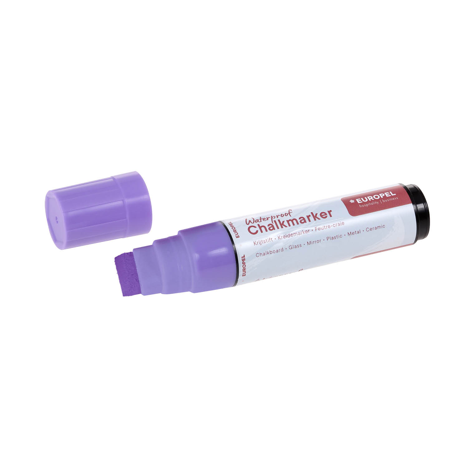 Europel Kreidemarker Wasserfest 15 mm gemischte Farben PVC Etui 8 Stück