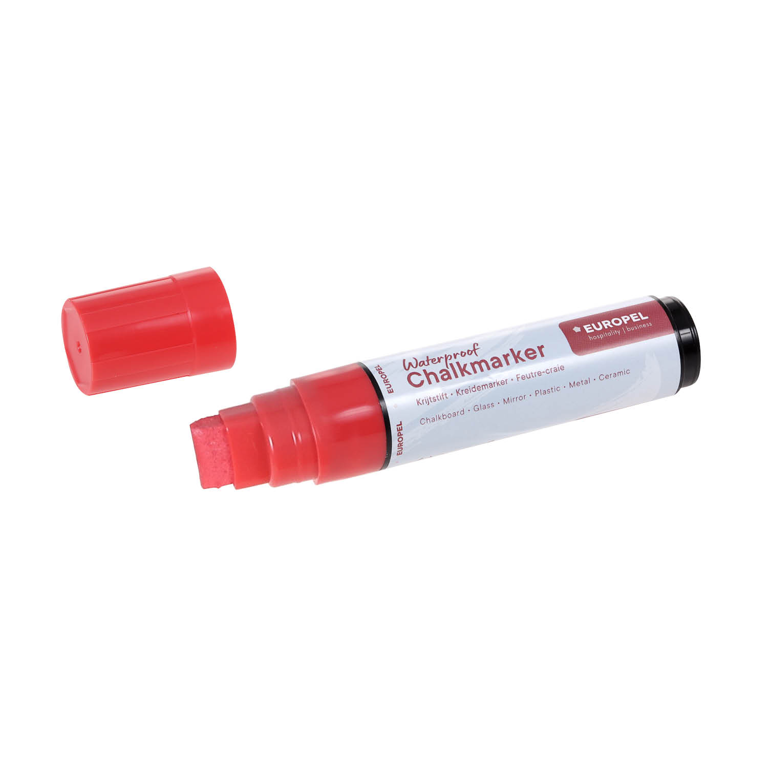 Europel Kreidemarker Wasserfest 15 mm gemischte Farben PVC Etui 8 Stück
