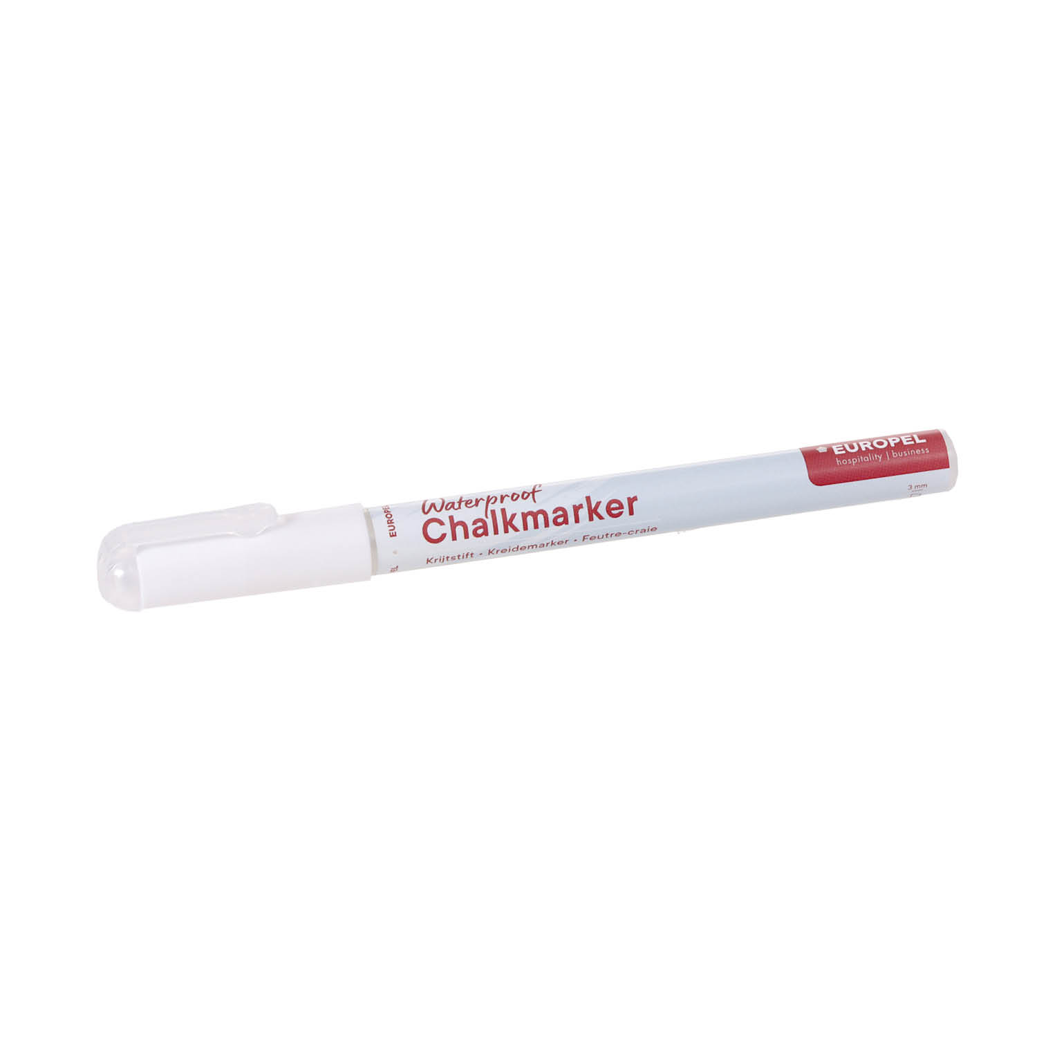 Europel Kreidemarker Wasserfest 1-3 mm Weiß Blister 1 Stück