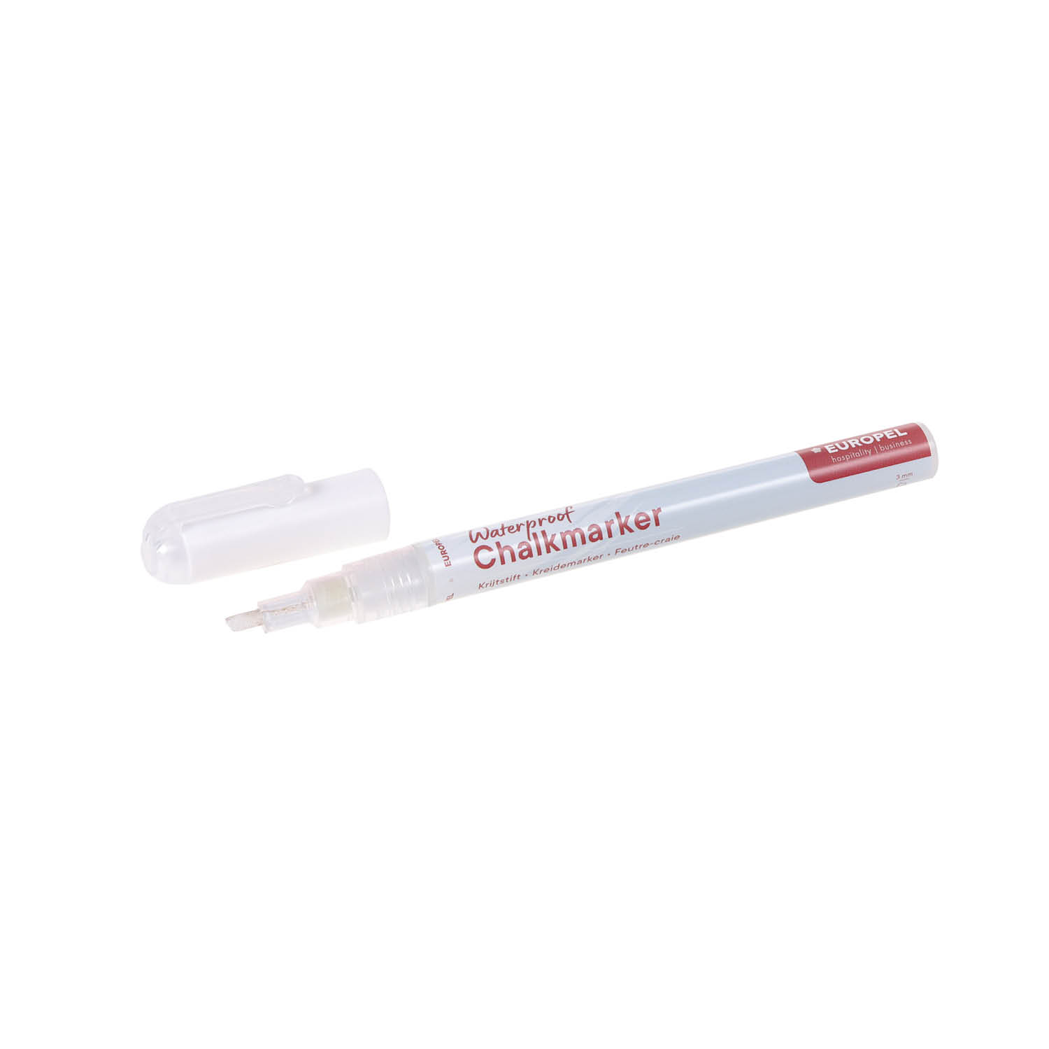 Europel Kreidemarker Wasserfest 1-3 mm Weiß Blister 1 Stück