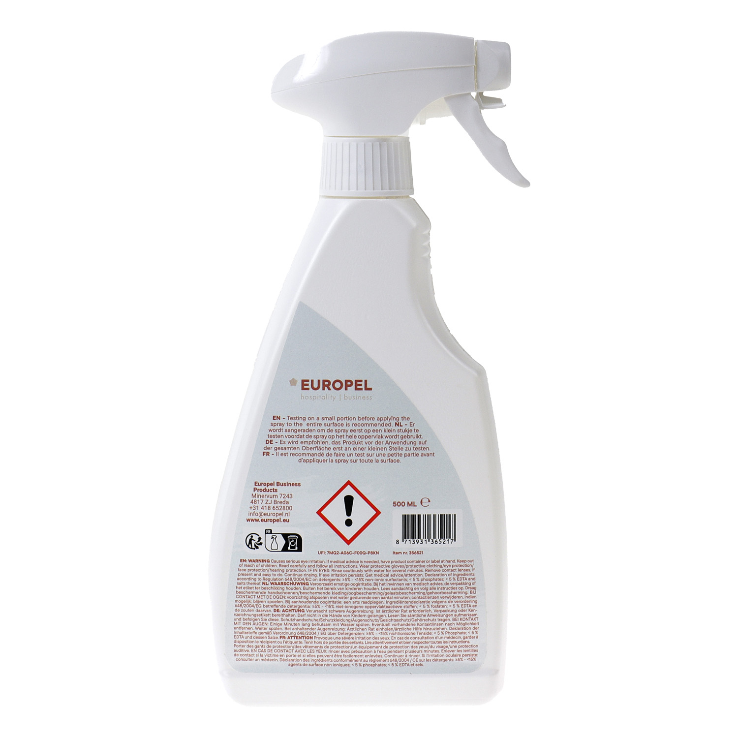 Reiniger Spray Europel 500 ml für wasserfeste Kreidemarker