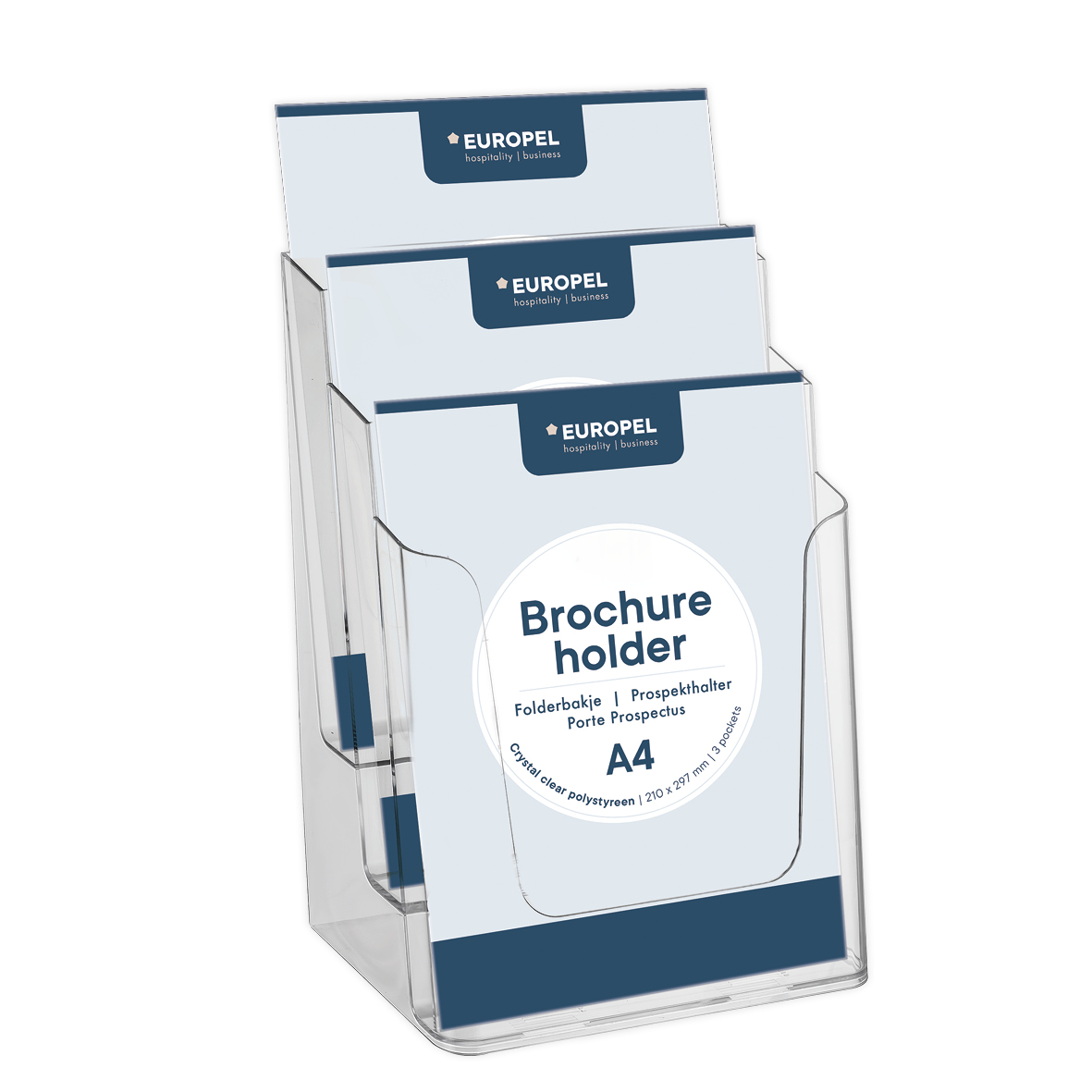 Prospekthalter Europel 3xA4