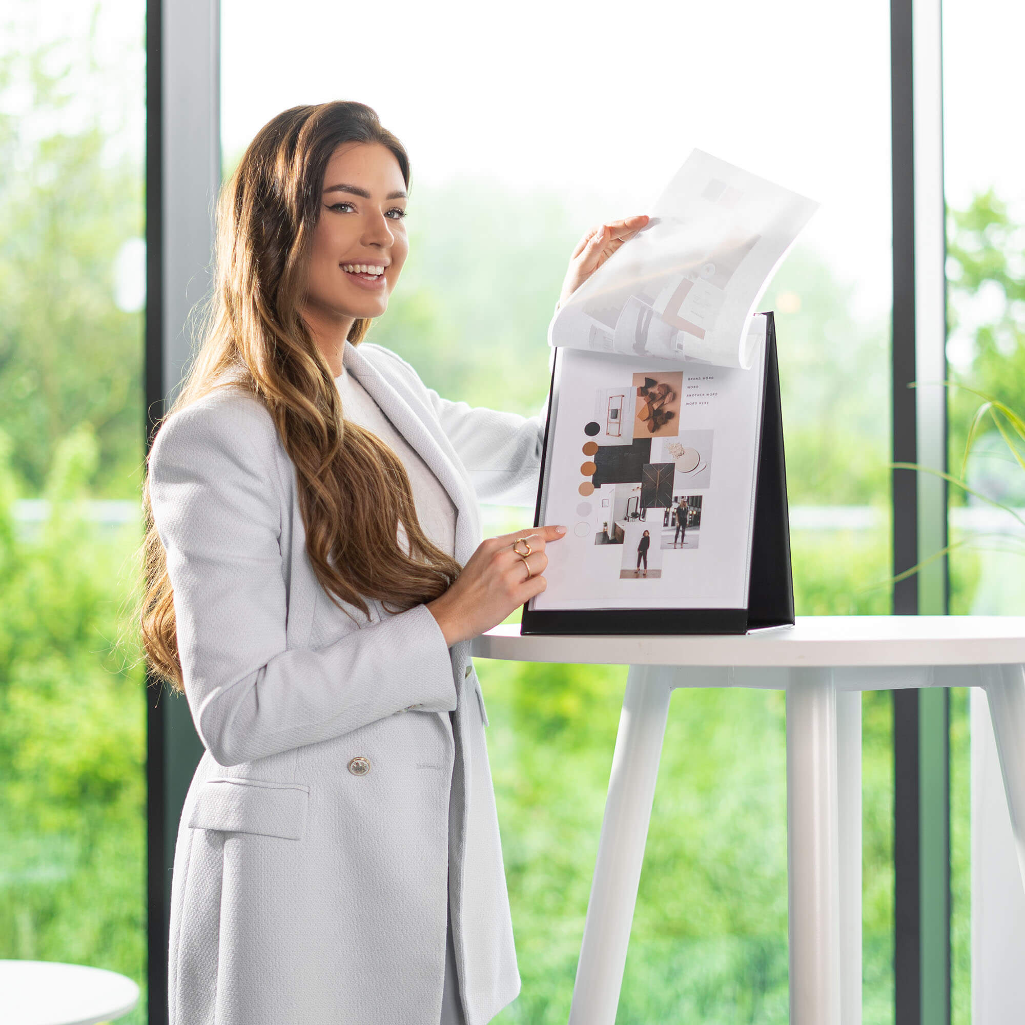 Stab-in Tisch-Flipchart Rillstab A4 Hochformat schwarz 10 hüllen
