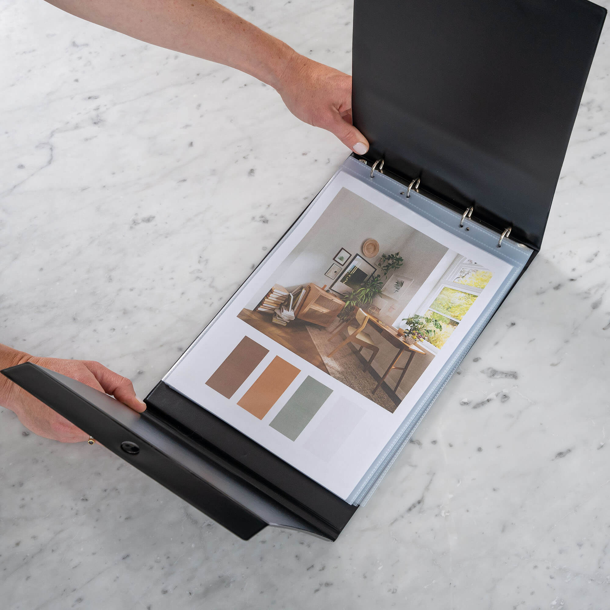 Stab-in Tisch-Flipchart Rillstab A4 Hochformat schwarz 10 hüllen
