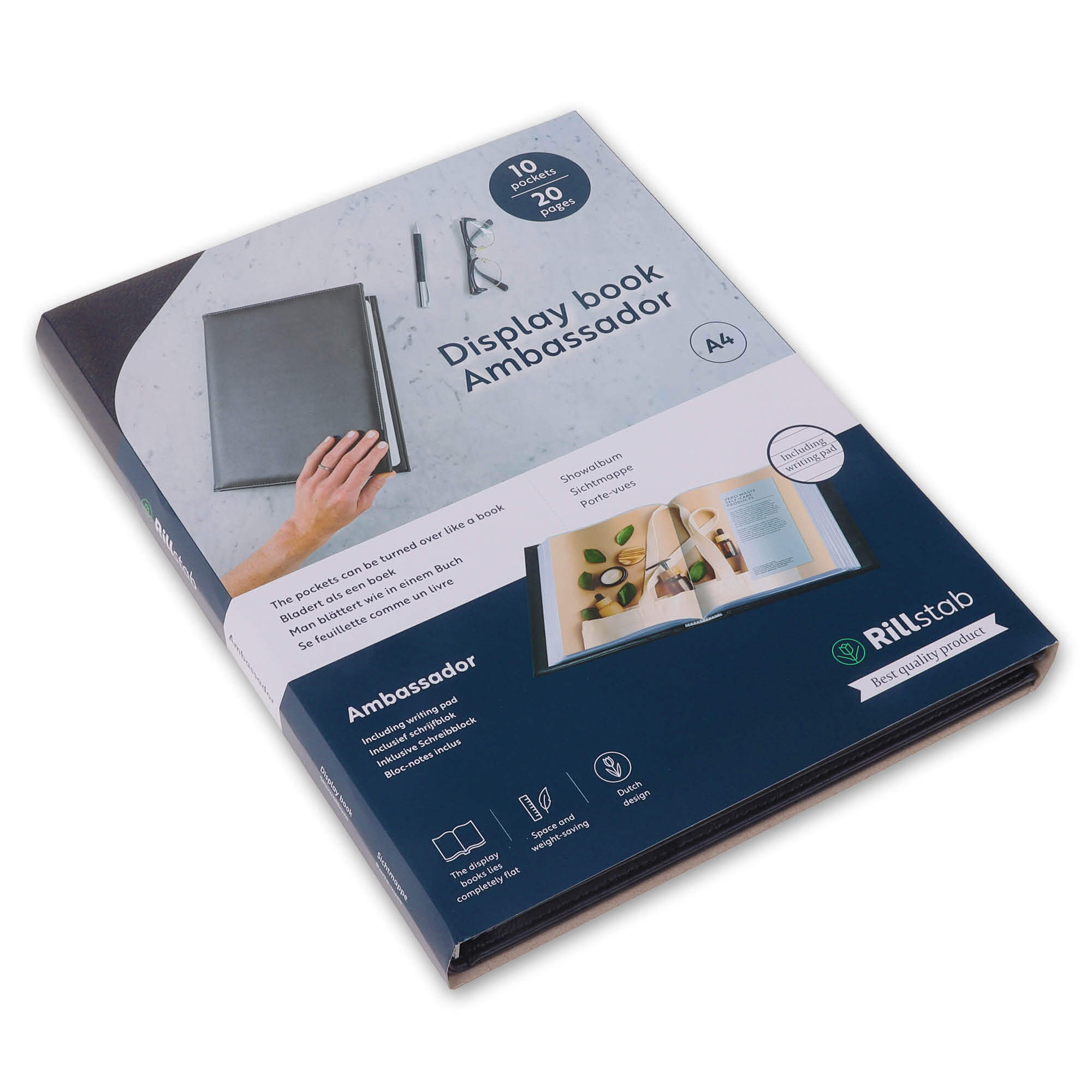 Rillstab Ambassador Sichtbuch DIN A4 10 Hüllen Schwarz
