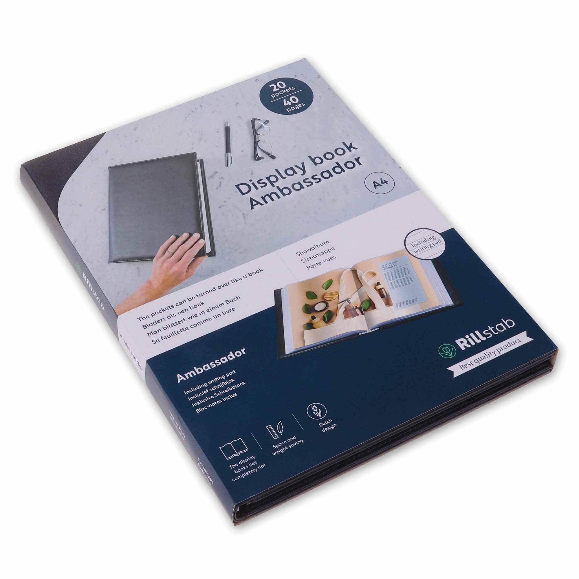 Rillstab Ambassador Sichtbuch DIN A4 20 Hüllen Schwarz