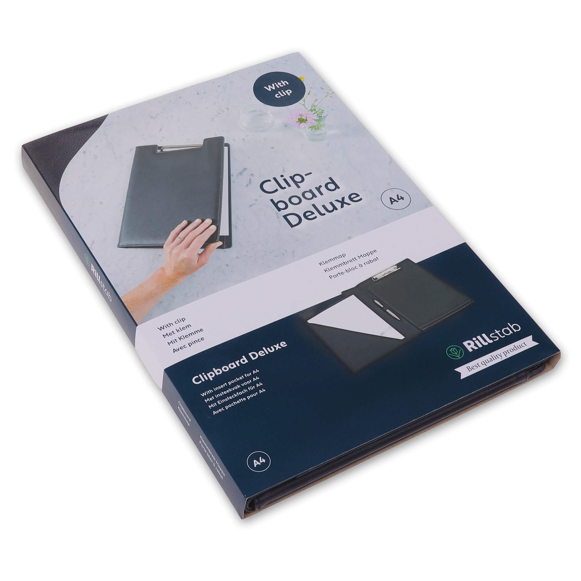 Klembrettmappe Rllstab A4 lederlook Schwarz