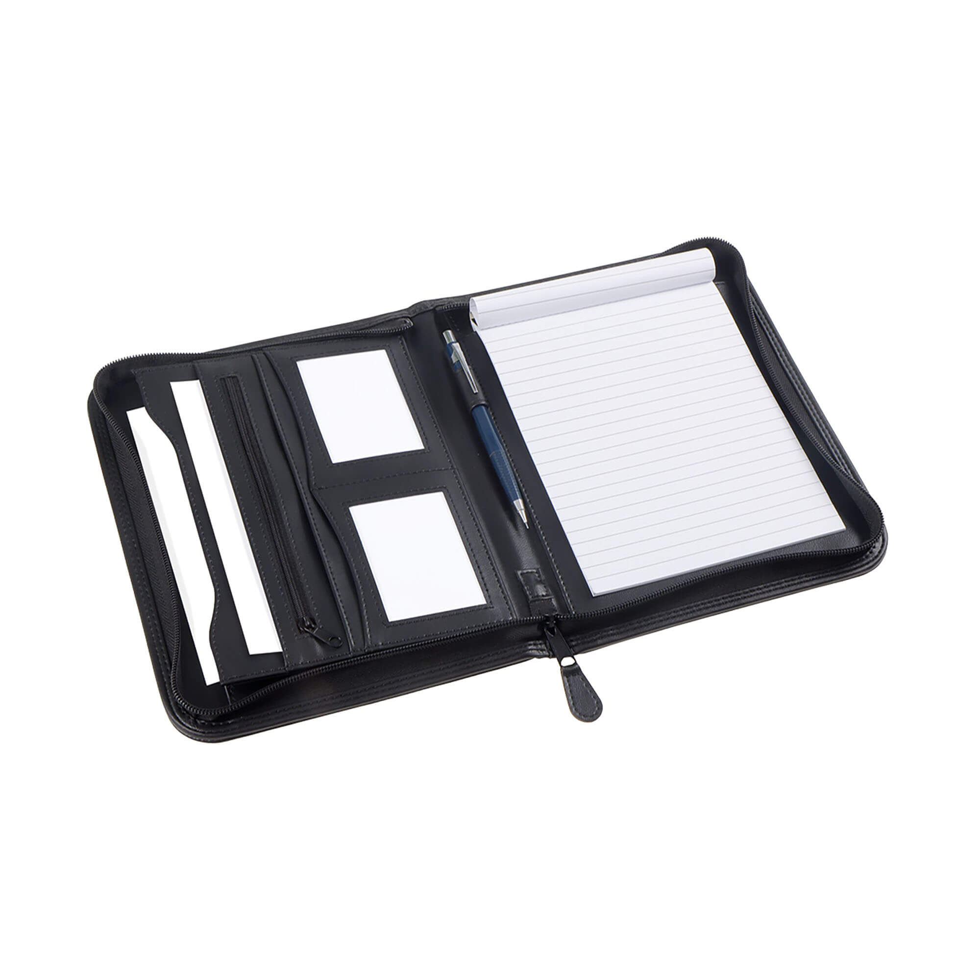 Schreibmappe Rillstab Excellent de luxe A5 lederlook Schwarz