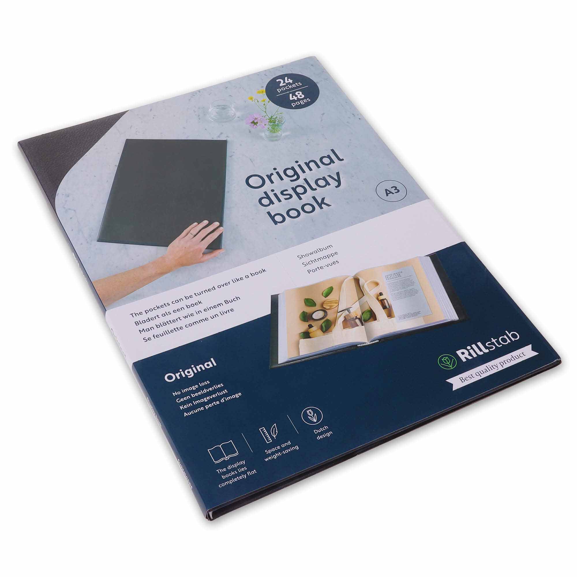 Rillstab Original Sichtbuch DIN A3 24 Hüllen Schwarz