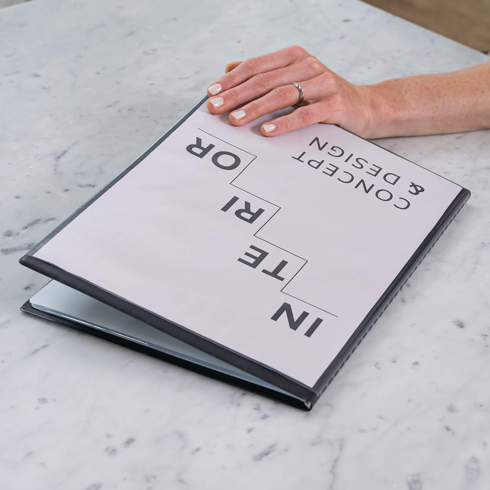 Rillstab Original Sichtbuch mit Vordertasche DIN A4 10 Hüllen Schwarz 