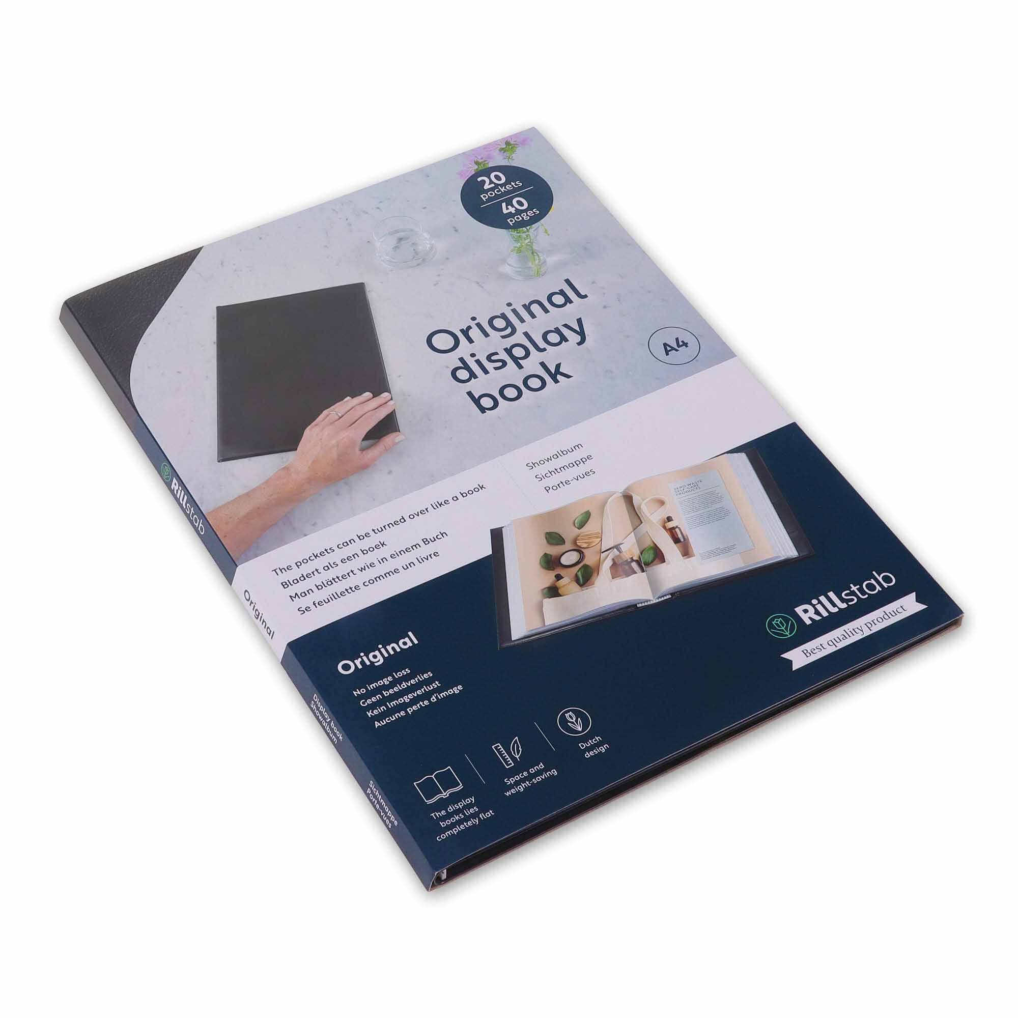 Rillstab Original Sichtbuch DIN A4 20 Hüllen Schwarz
