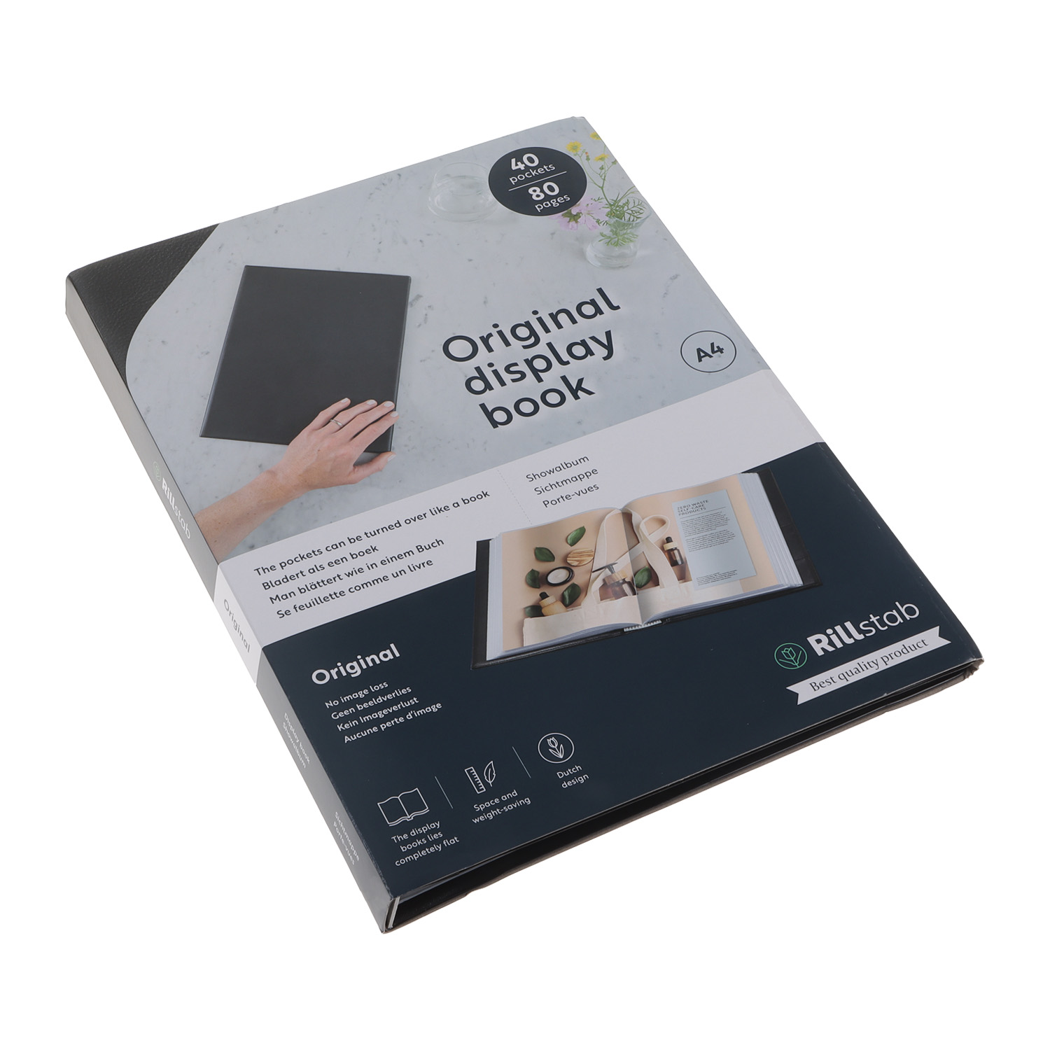 Rillstab Original Sichtbuch DIN A4 40 Hüllen Schwarz