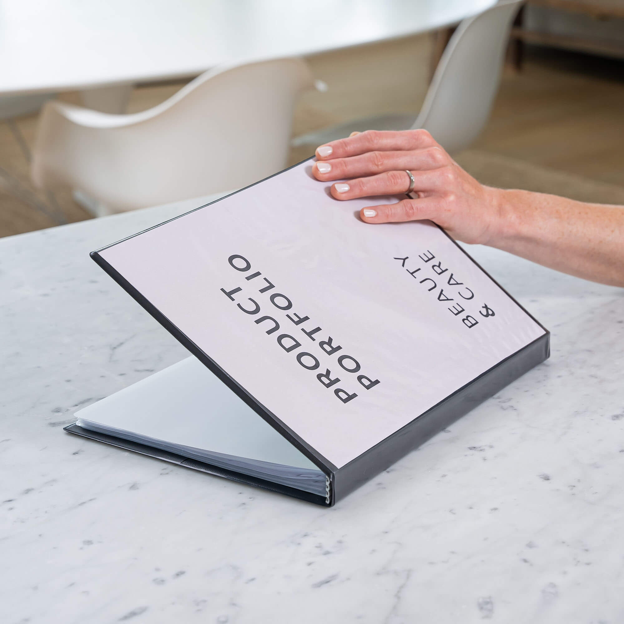 Rillstab Original Sichtbuch mit Vordertasche DIN A4 40 Hüllen Schwarz 